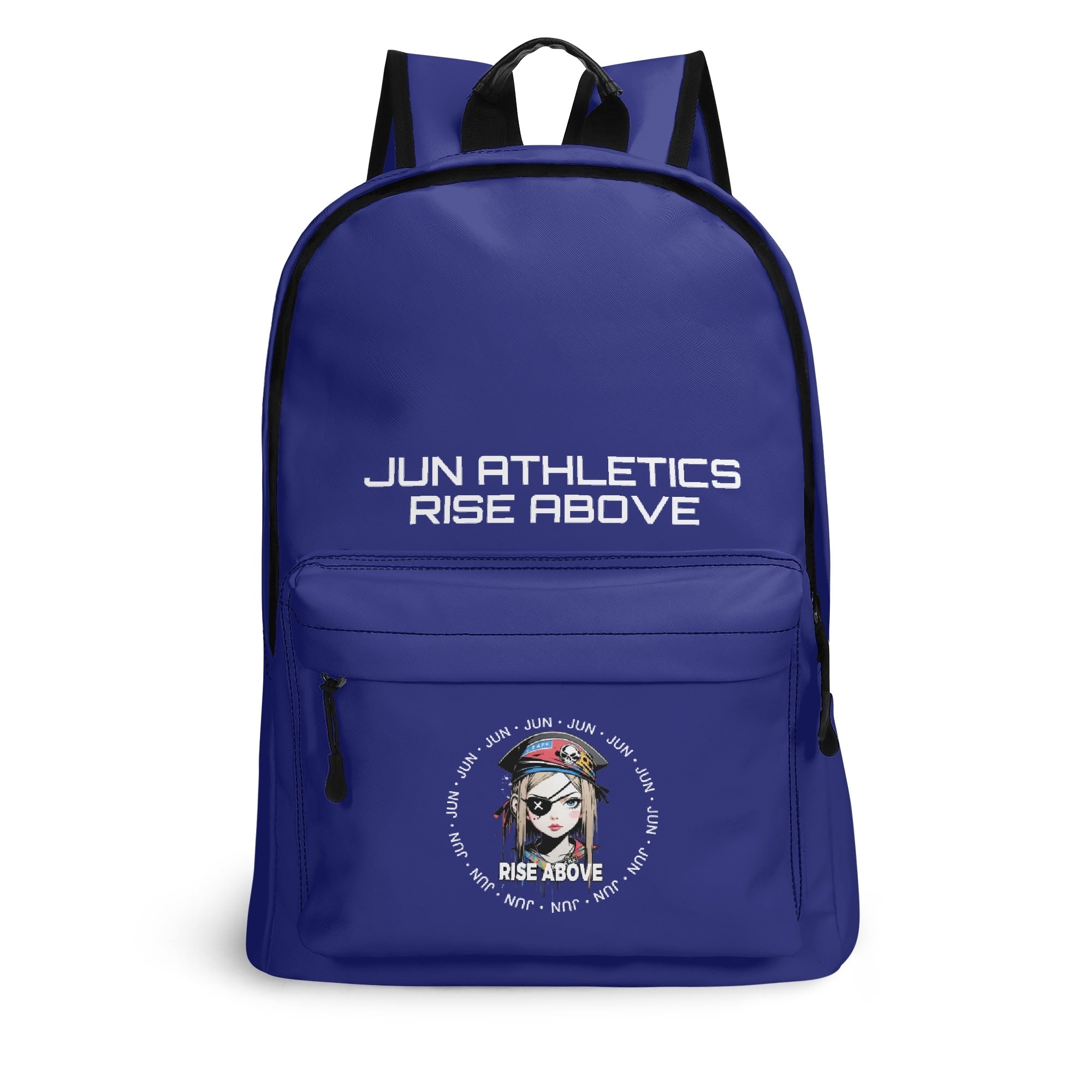 RISE ABOVE 01 17 Inch Twill (PU) Leather School Backpack Navy