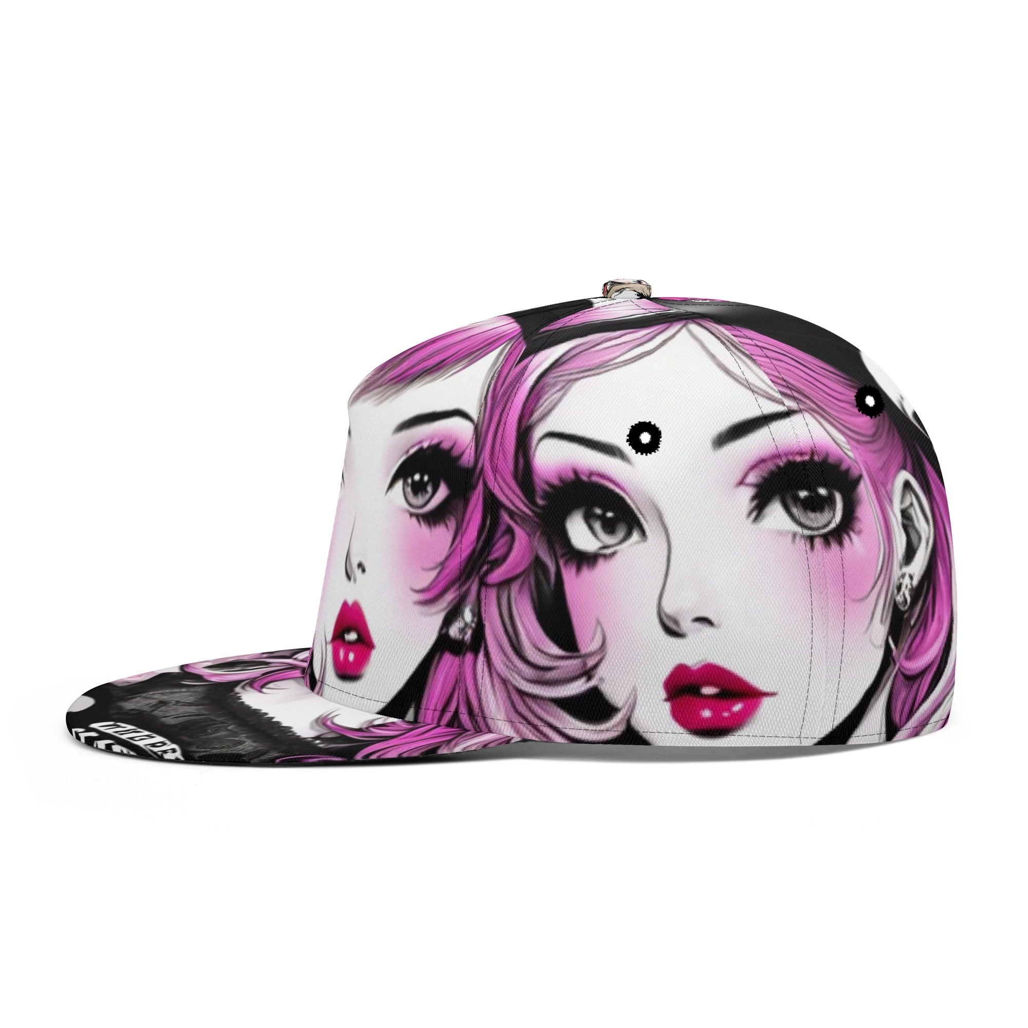 HEART REBEL 03 Art Flat Bill Snapback Cap