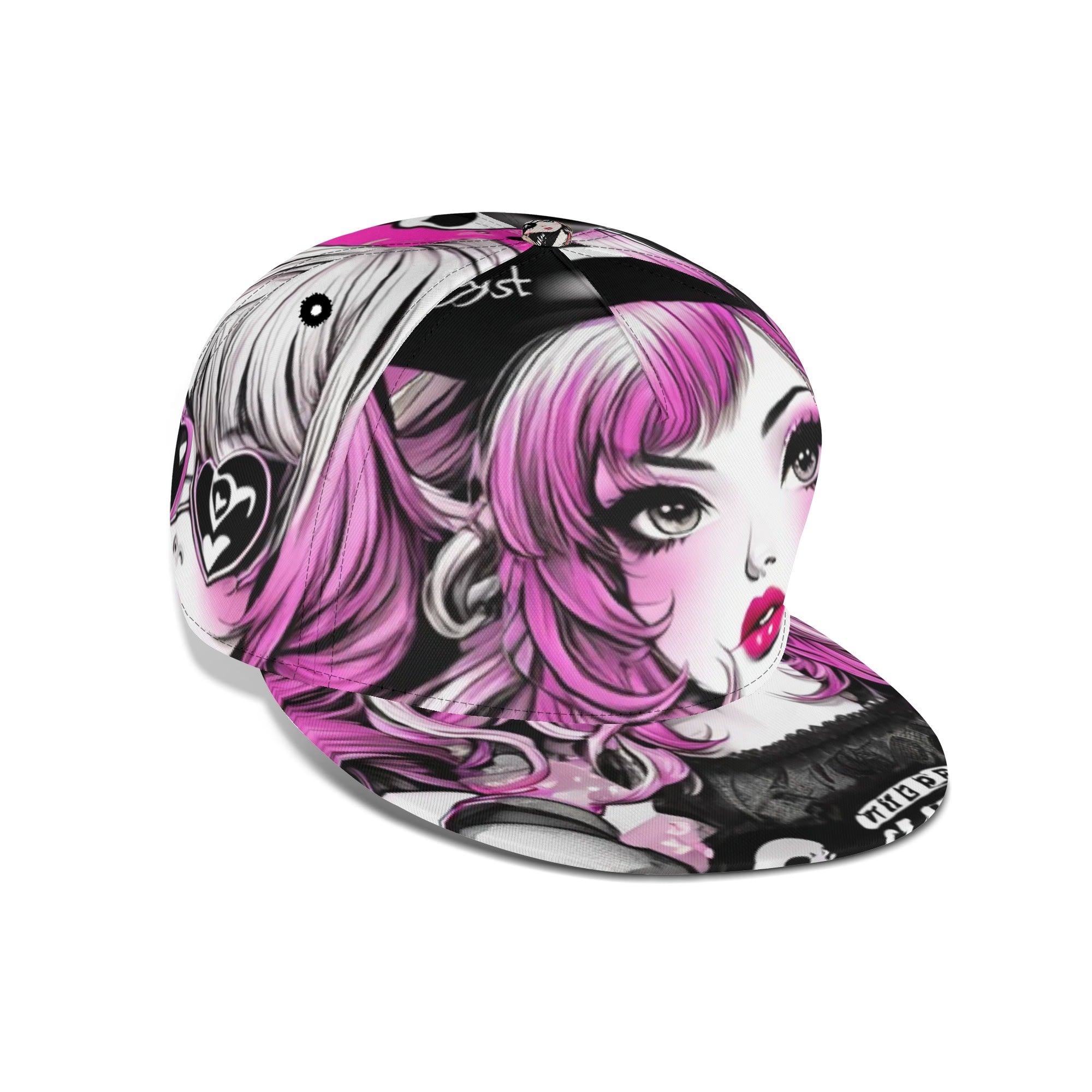 HEART REBEL 03 Art Flat Bill Snapback Cap