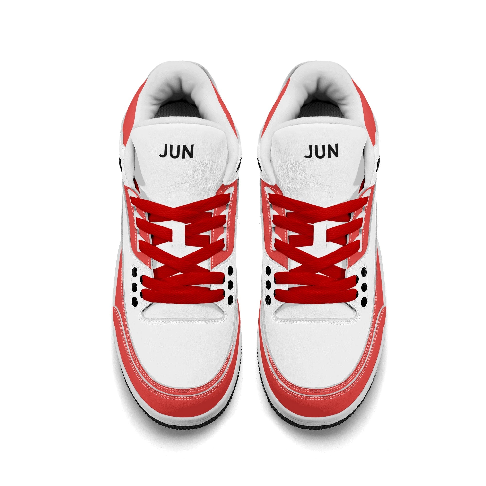 JUN RISE ABOVE 01 Women’s Retro High Basketball Sneaker - Urban Red