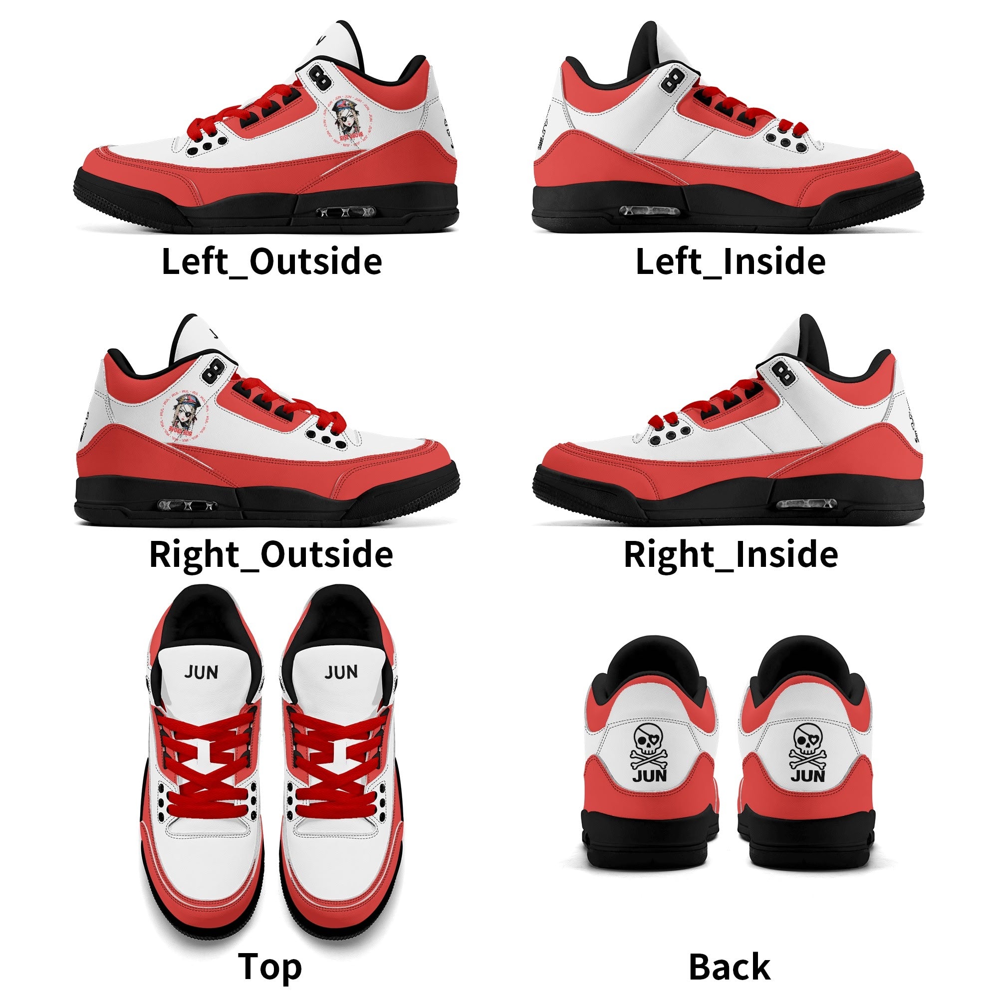 JUN RISE ABOVE 01 Women’s Retro High Basketball Sneaker - Urban Red