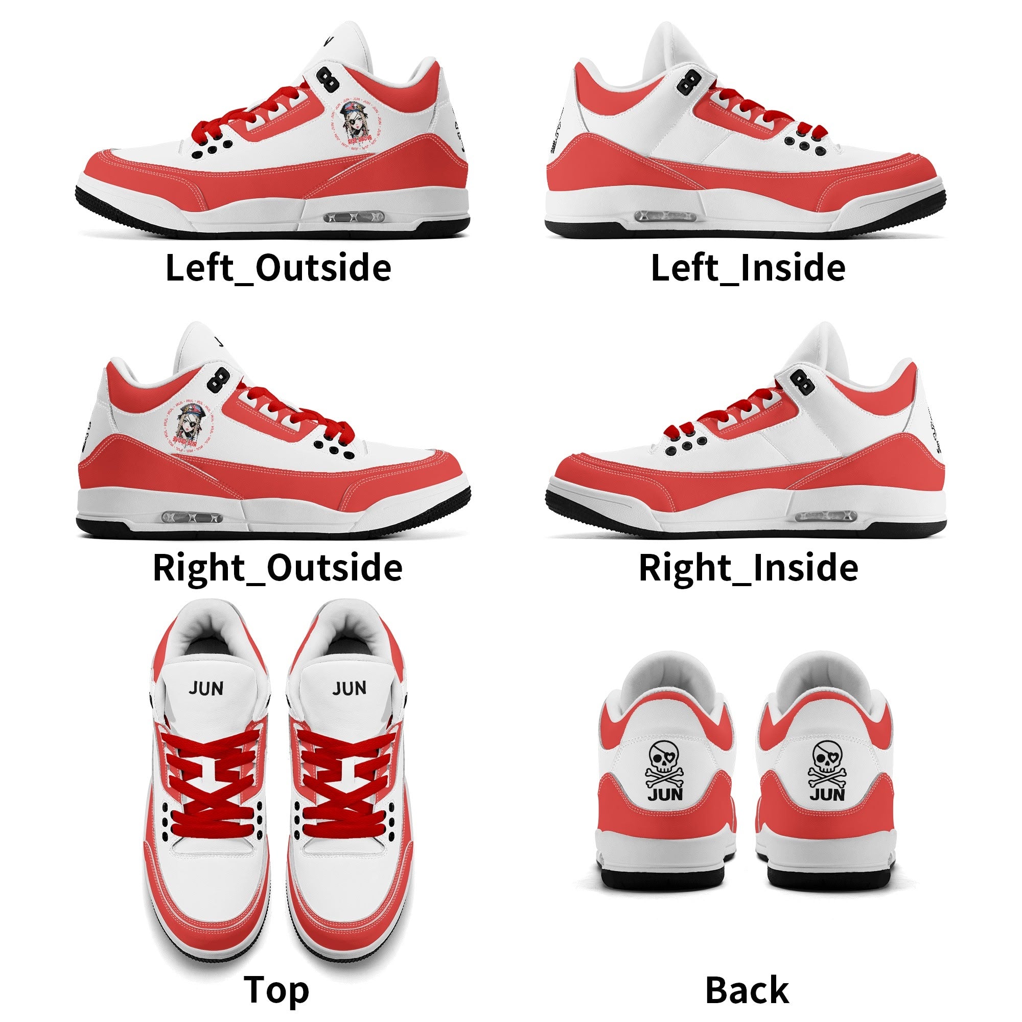 JUN RISE ABOVE 01 Women’s Retro High Basketball Sneaker - Urban Red