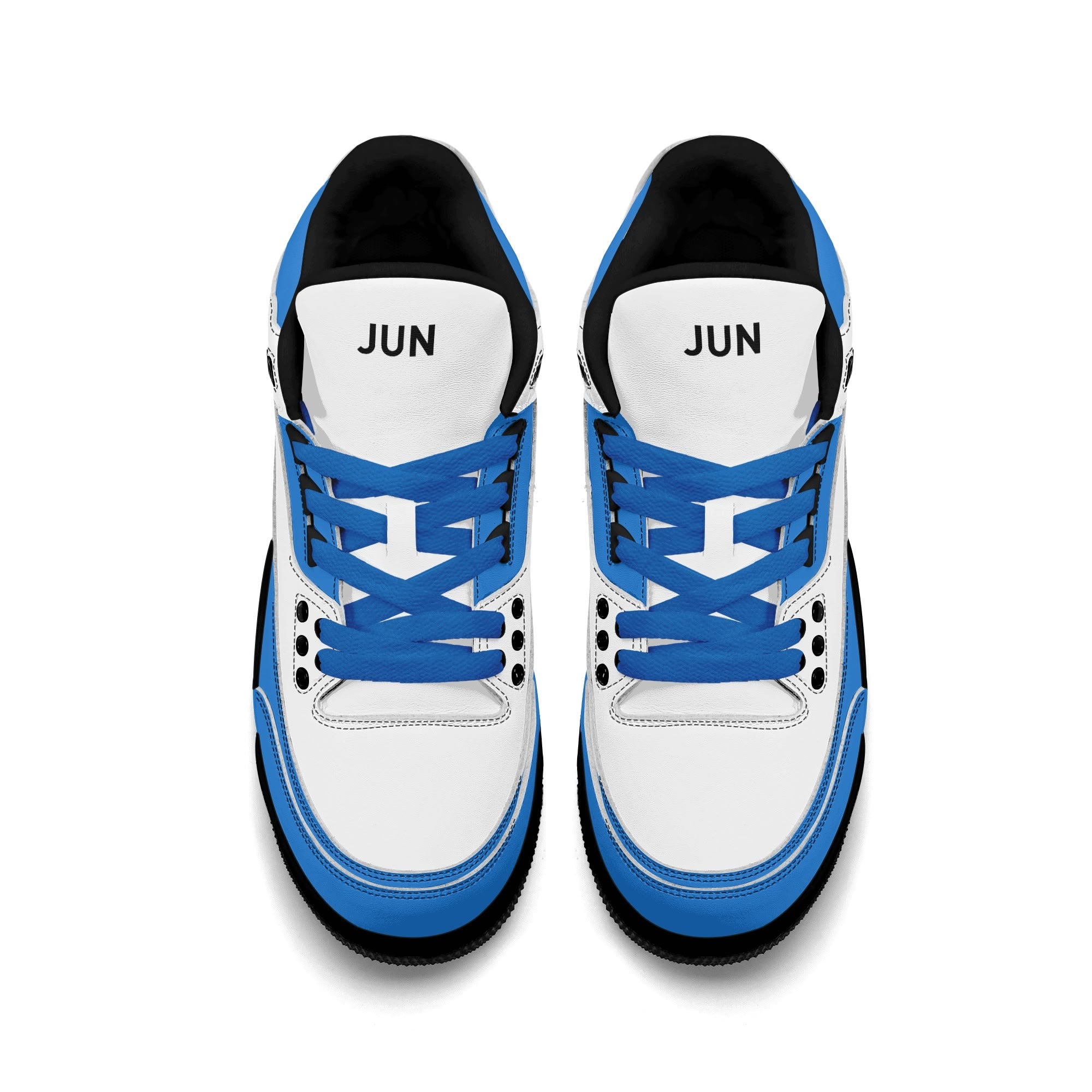 JUN RISE ABOVE 01 Women’s Retro High Basketball Sneaker - Urban Blue