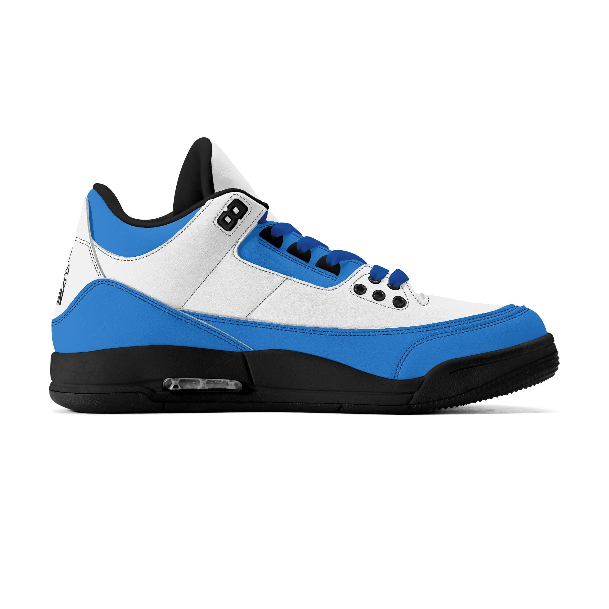 JUN RISE ABOVE 01 Women’s Retro High Basketball Sneaker - Urban Blue