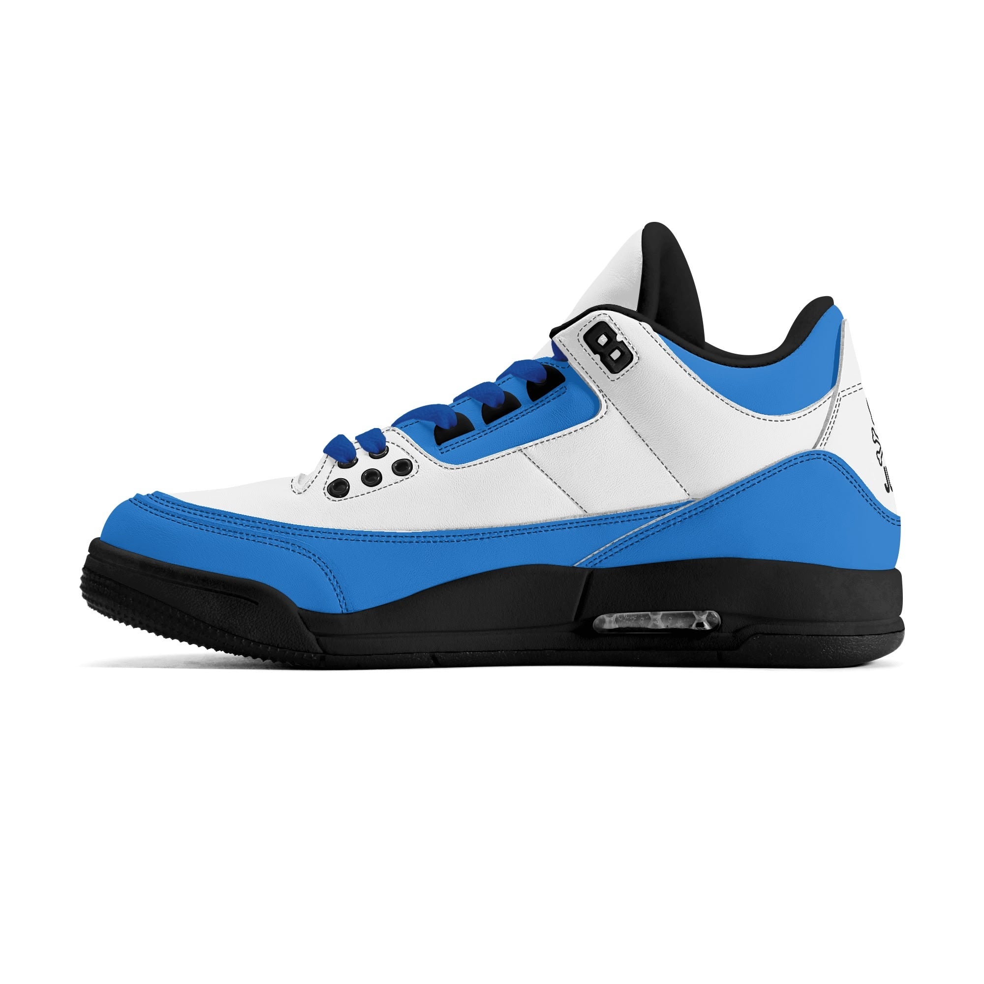 JUN RISE ABOVE 01 Women’s Retro High Basketball Sneaker - Urban Blue