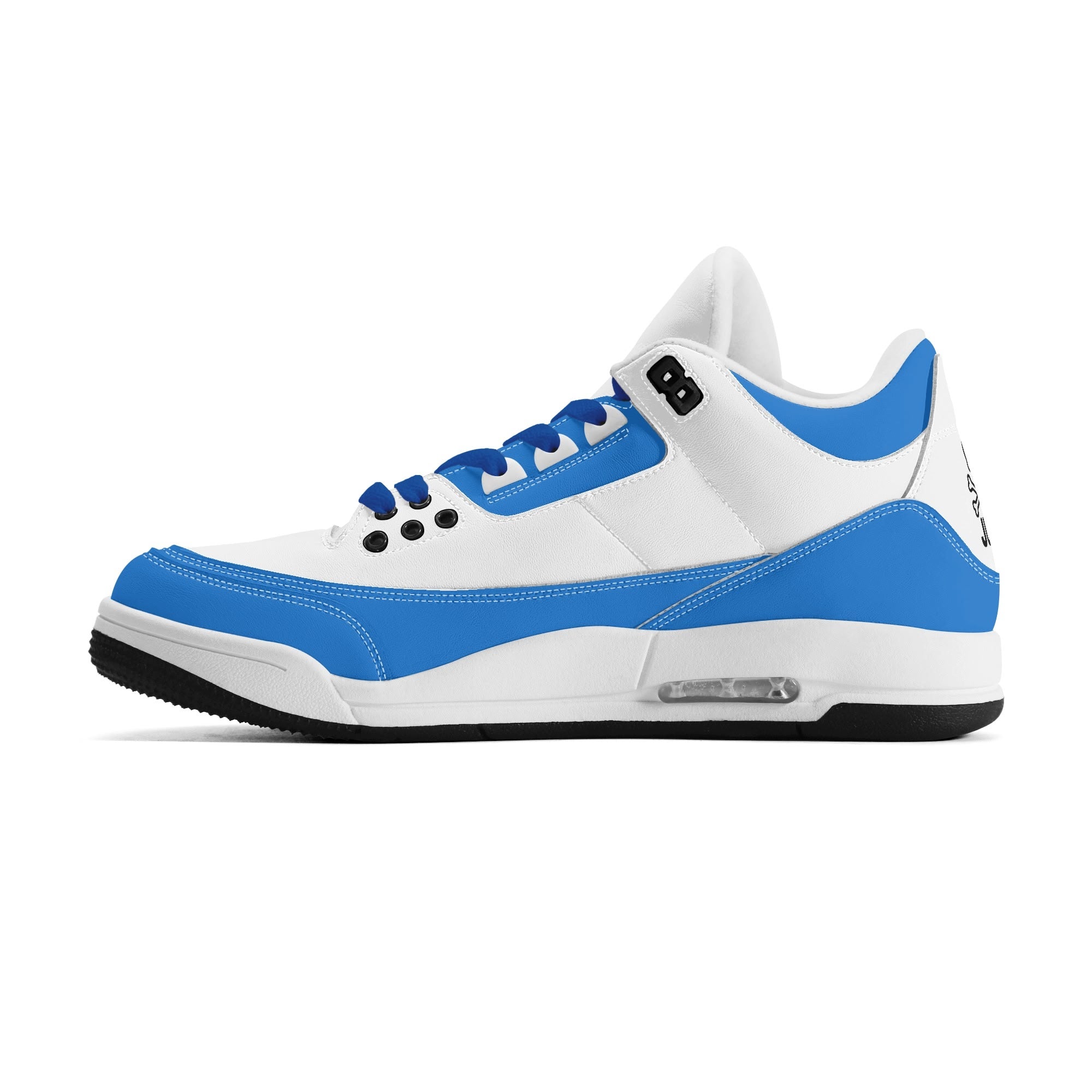 JUN RISE ABOVE 01 Women’s Retro High Basketball Sneaker - Urban Blue