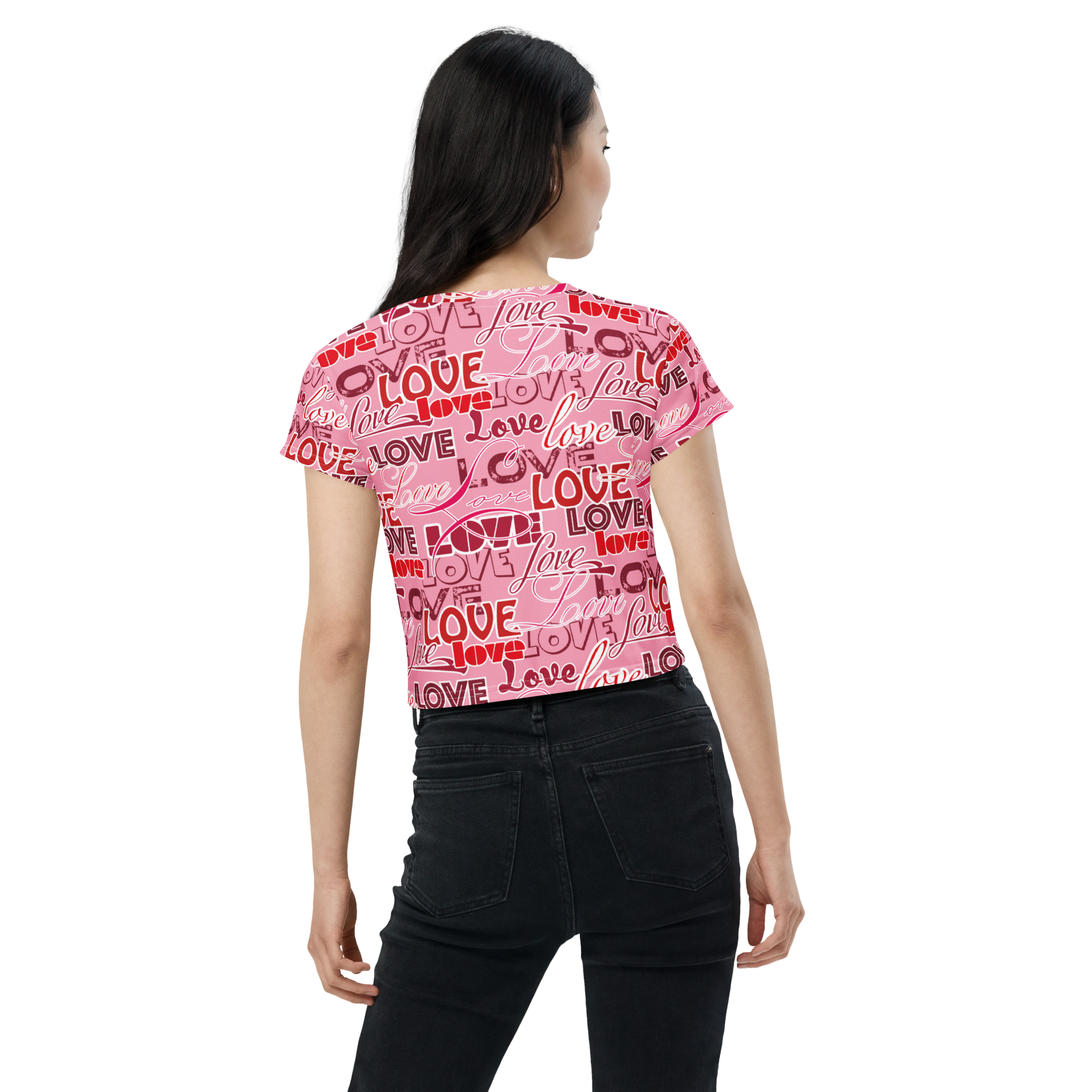 おシャレコウベ 01 red クロップTシャツ
