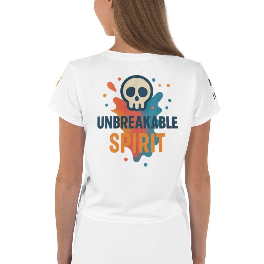 JUN CORE 01 – UNBREAKABLE SPIRIT CROP TEE(White Edition)