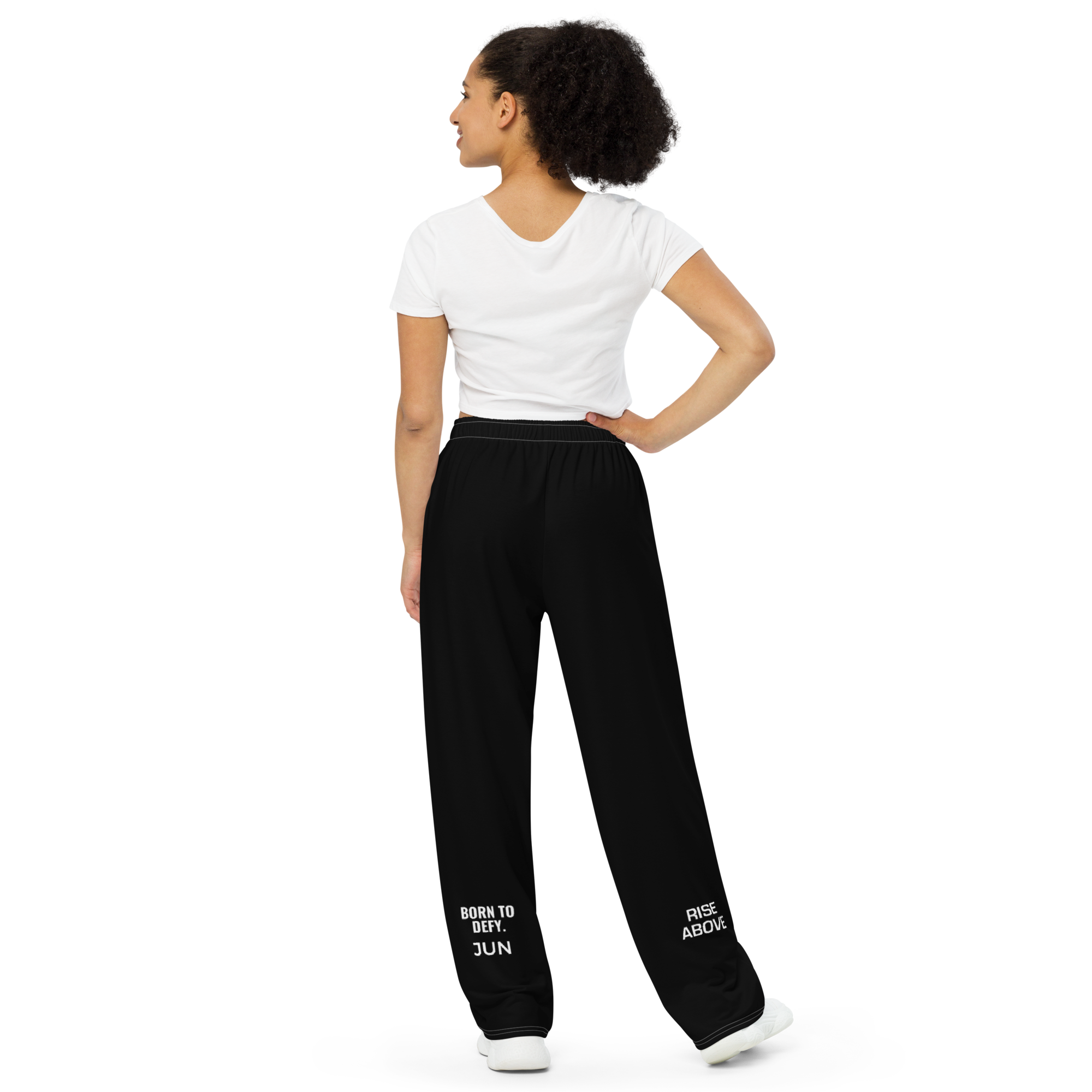 BORN TO DEFY 01 Wide-Leg Pants Black