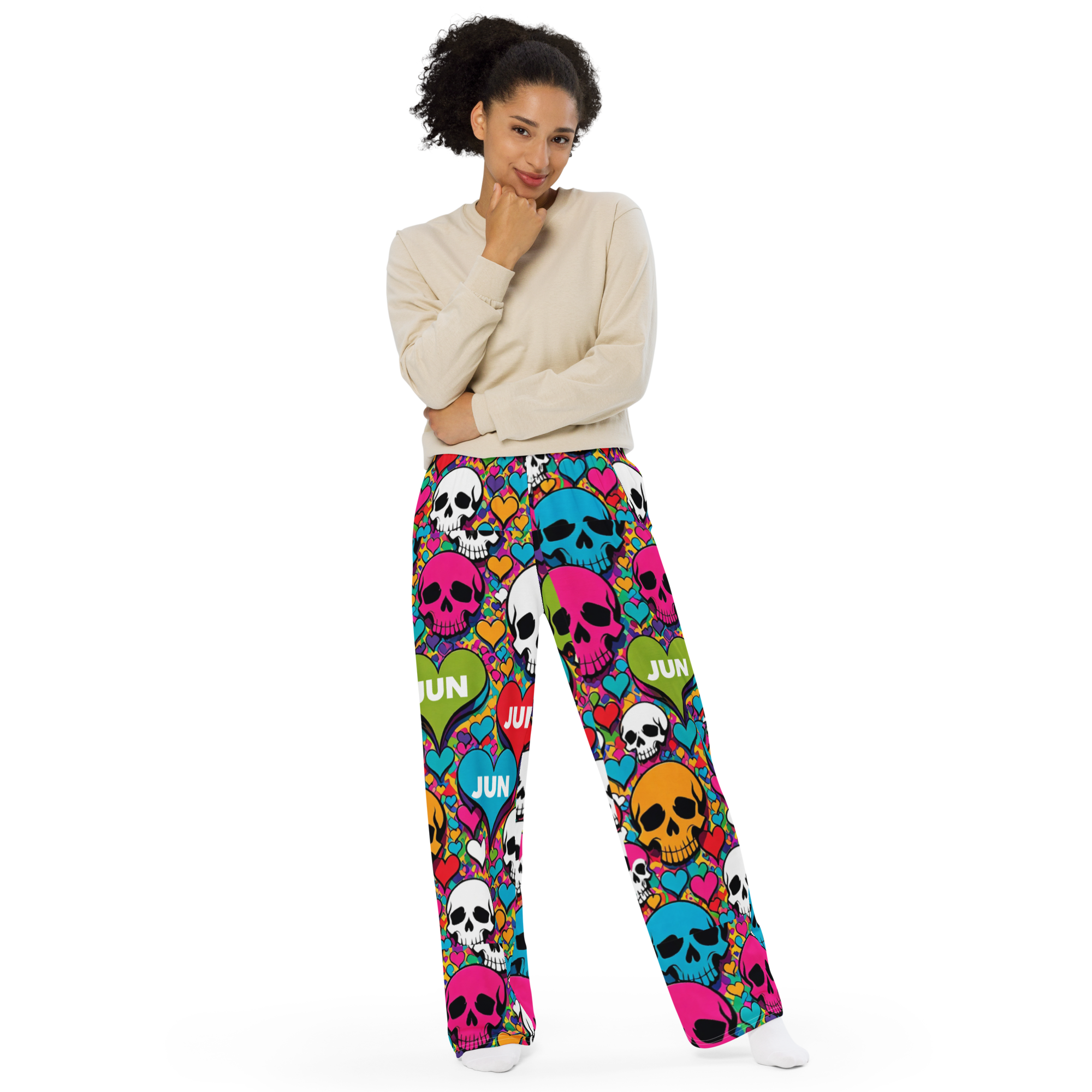SKULL POP REBEL 01 Wide-Leg Pants