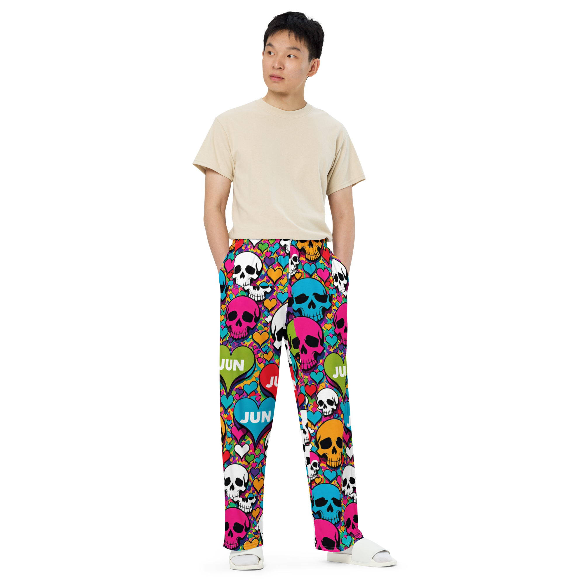 SKULL POP REBEL 01 Wide-Leg Pants