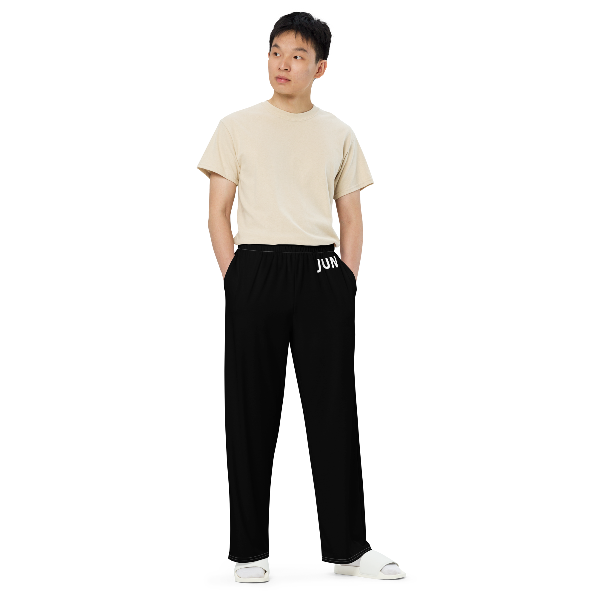 BORN TO DEFY 01 Wide-Leg Pants Black