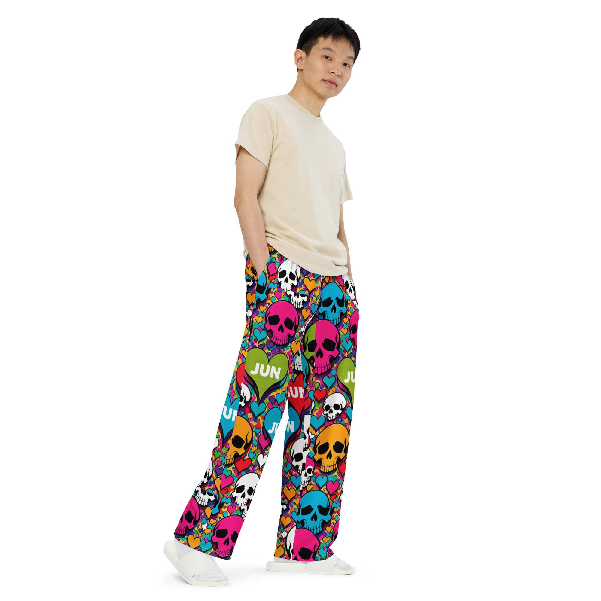 SKULL POP REBEL 01 Wide-Leg Pants