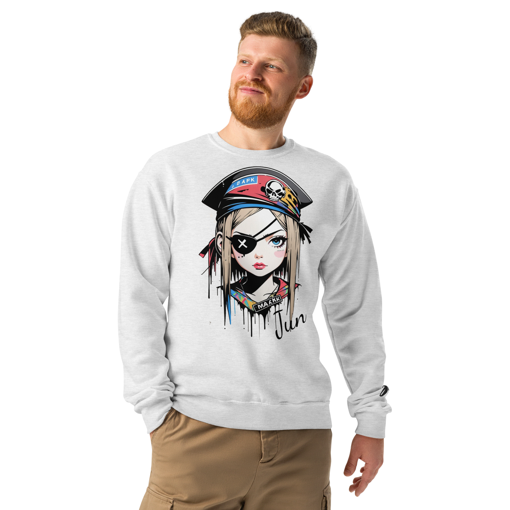 Jun 01 Crew neck sweatshirt White Grey
