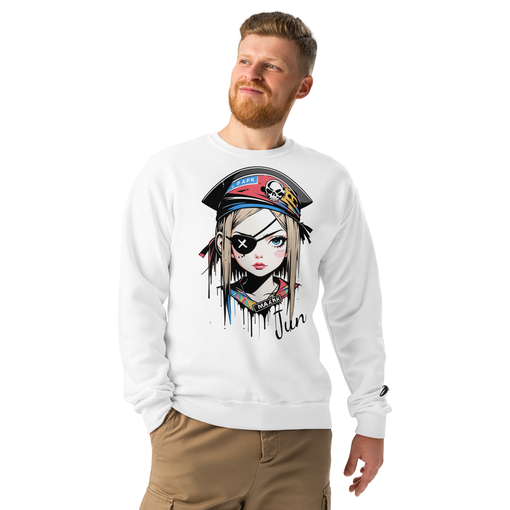 Jun 01 Crew neck sweatshirt White Grey