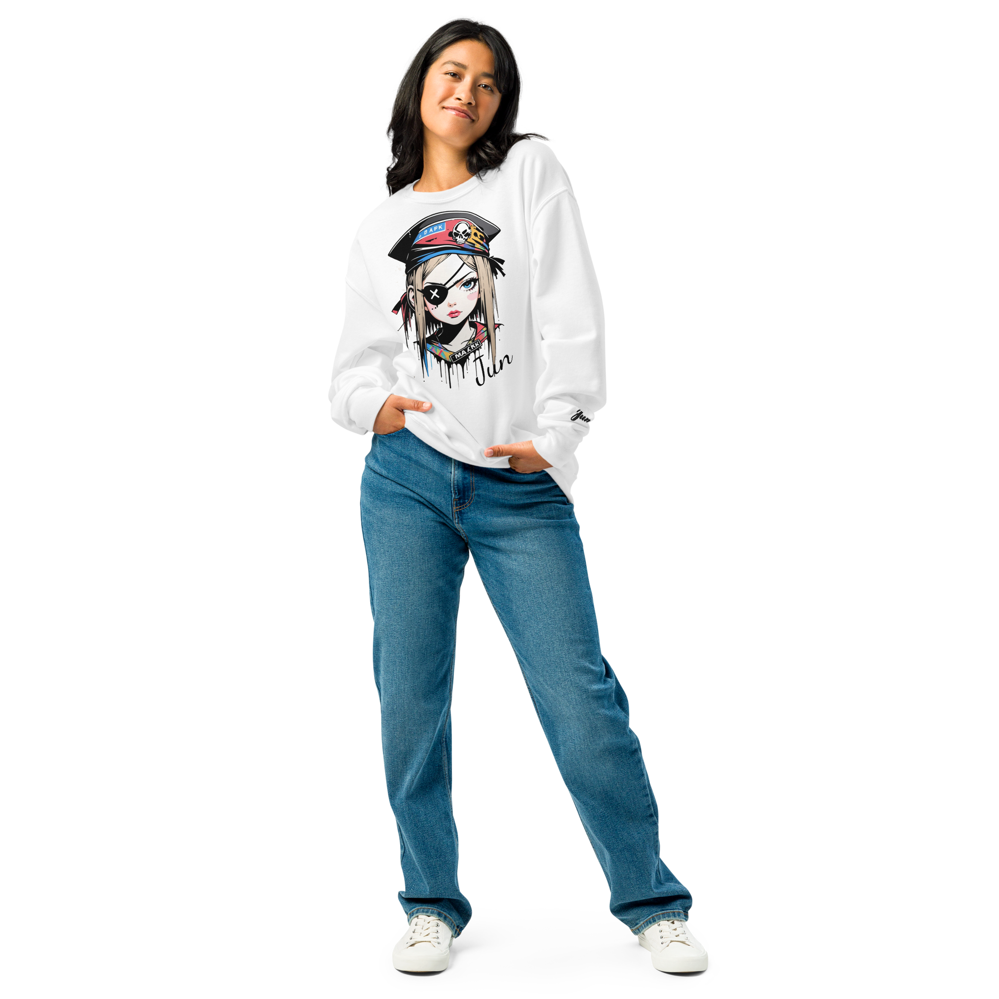 Jun 01 Crew neck sweatshirt White Grey