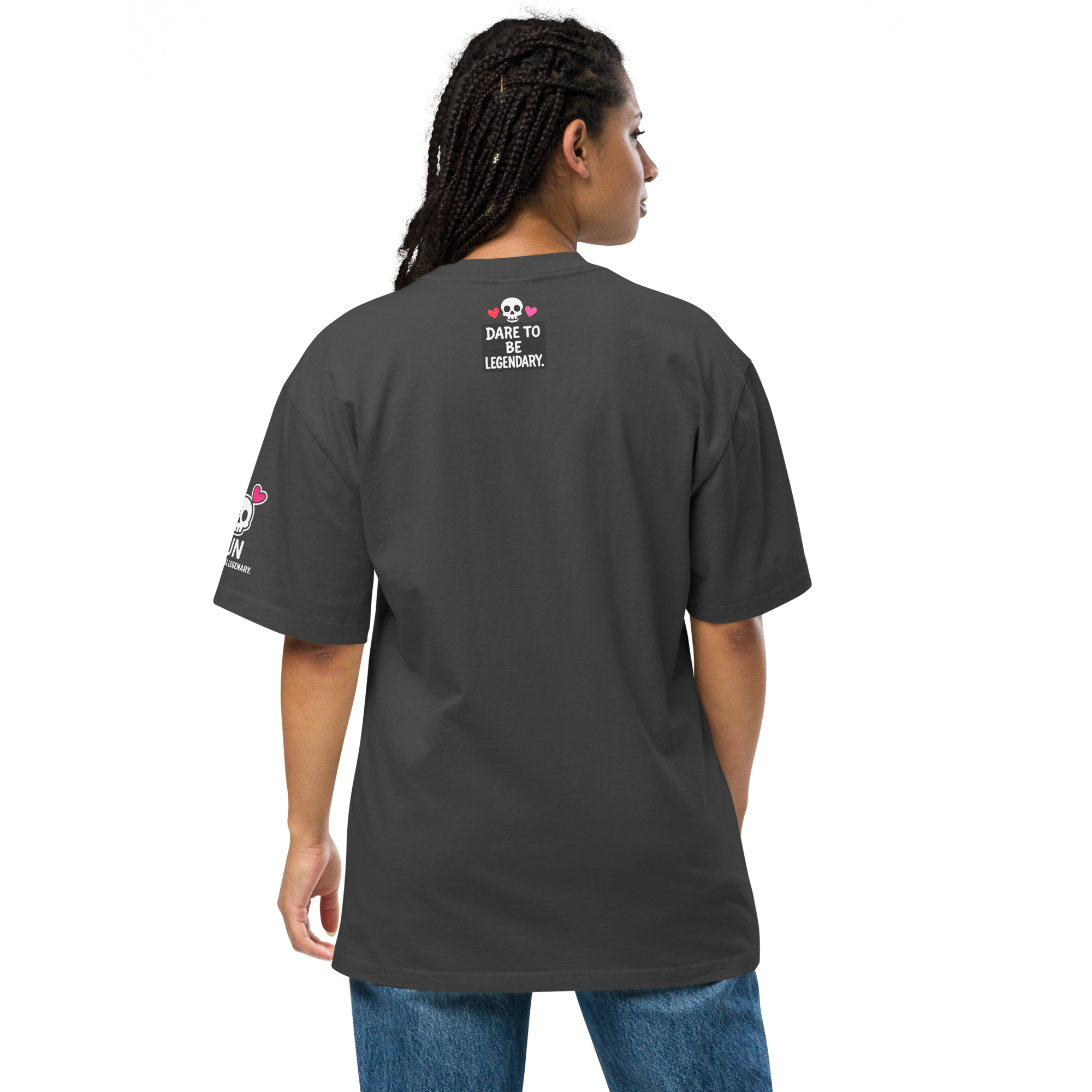 HEART REBEL LEGEND 01 Oversized Faded T-shirt 2