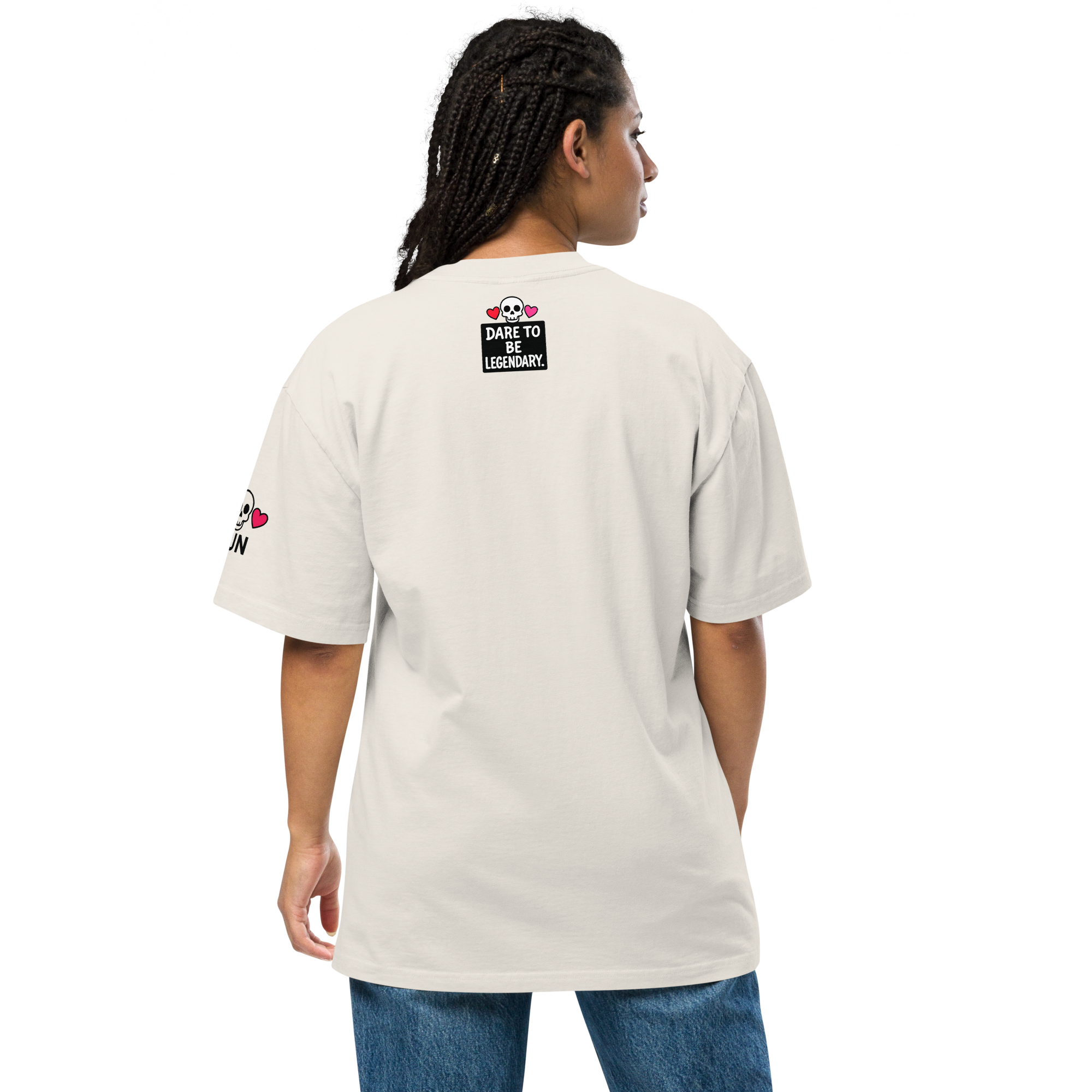 HEART REBEL LEGEND 01 Oversized Faded T-shirt 1
