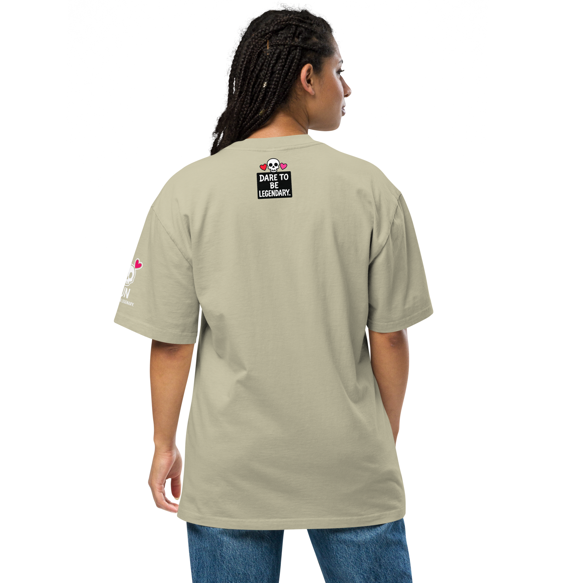 HEART REBEL LEGEND 01 Oversized Faded T-shirt 2