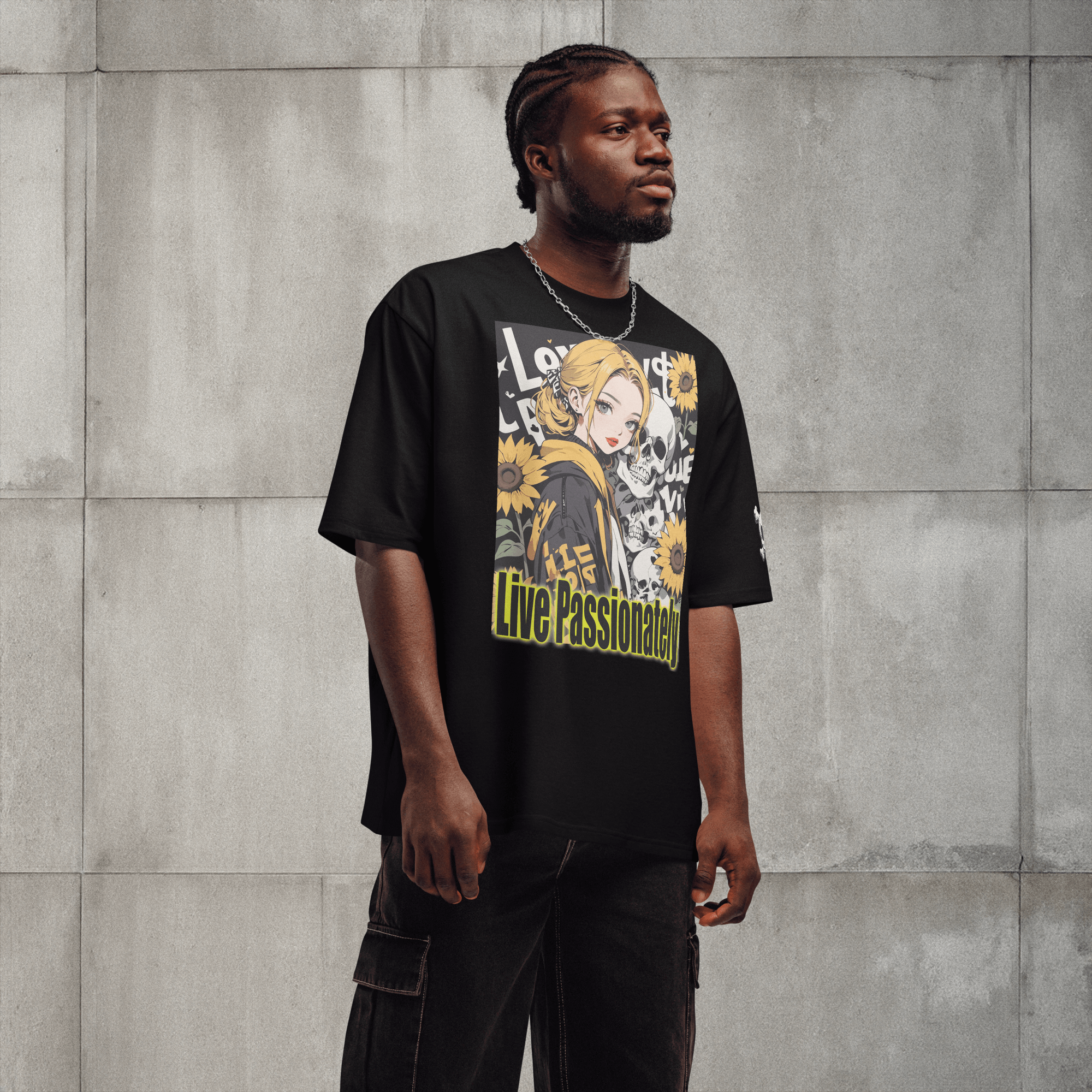 Live Passionately 01 Oversized heavyweight t-shirt