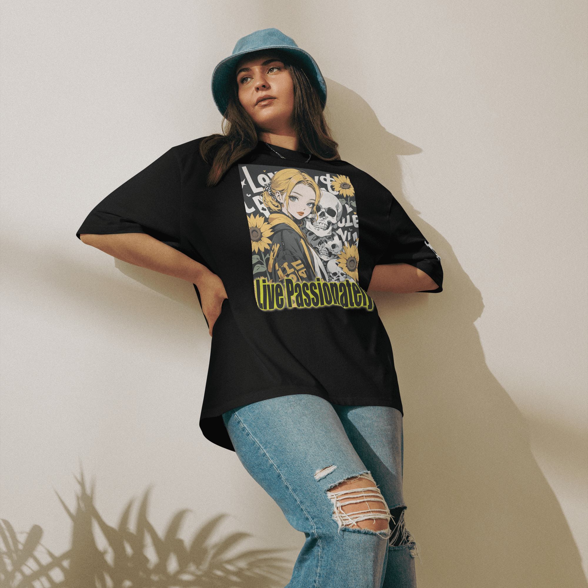 Live Passionately 01 Oversized heavyweight t-shirt