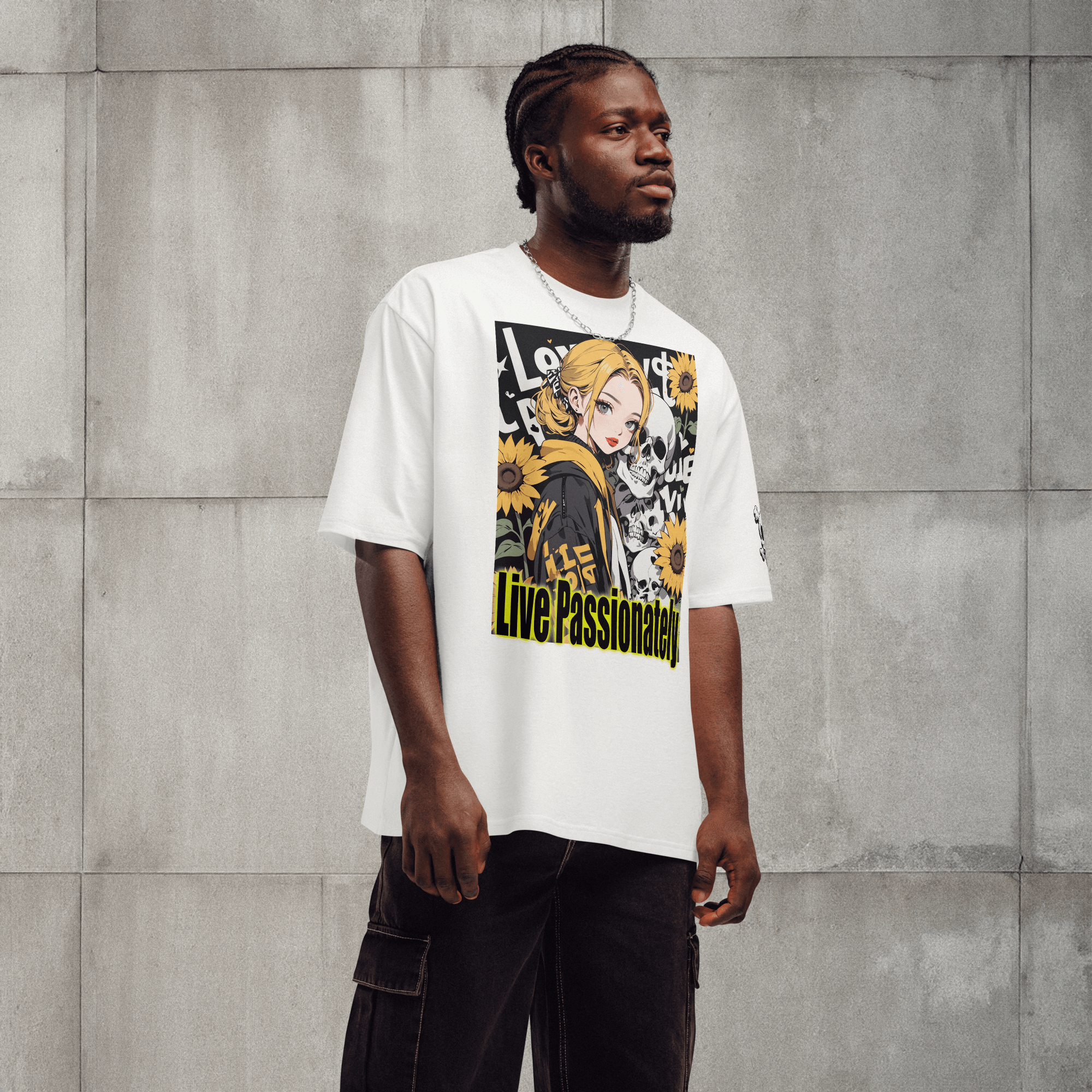 Live Passionately 01 Oversized heavyweight t-shirt