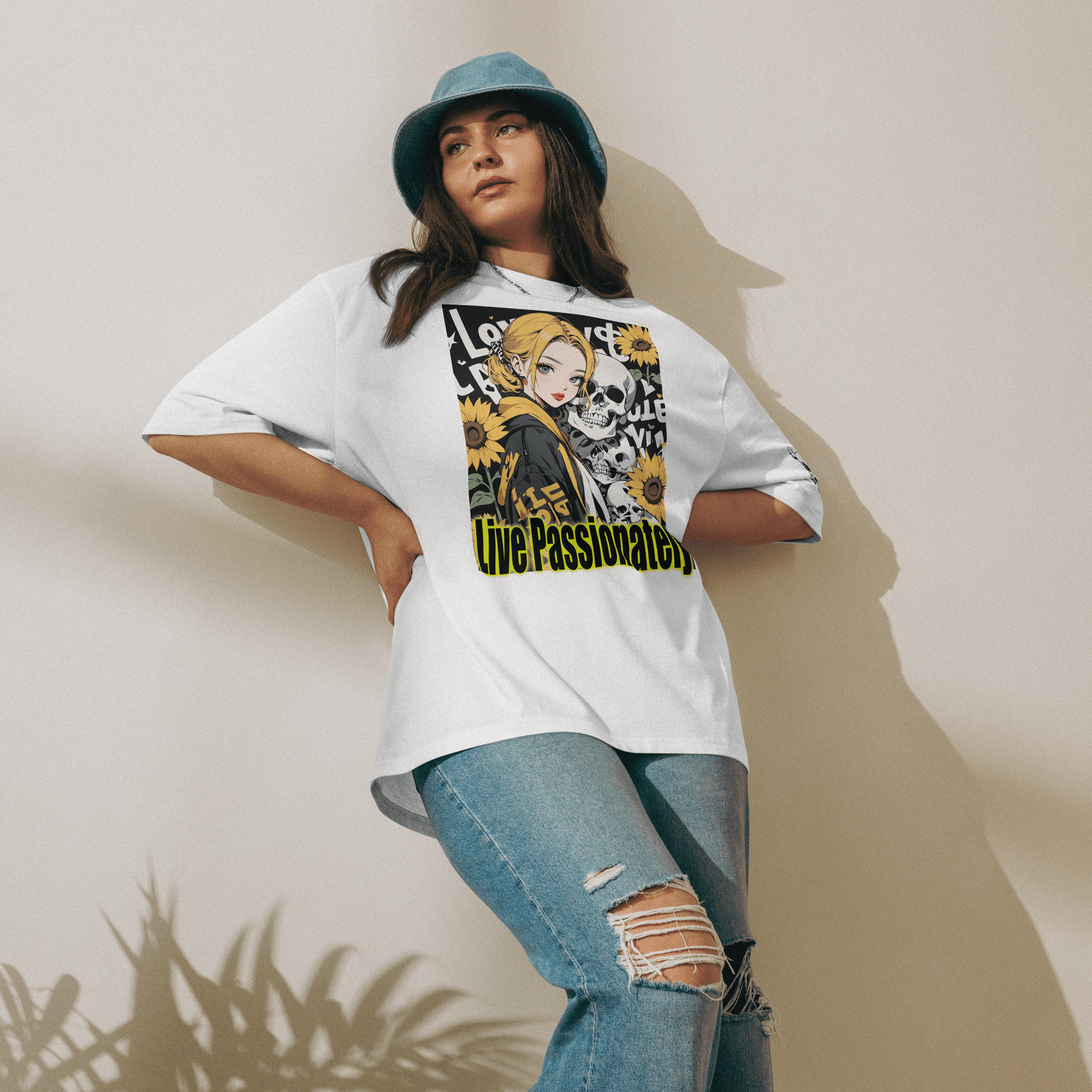 Live Passionately 01 Oversized heavyweight t-shirt