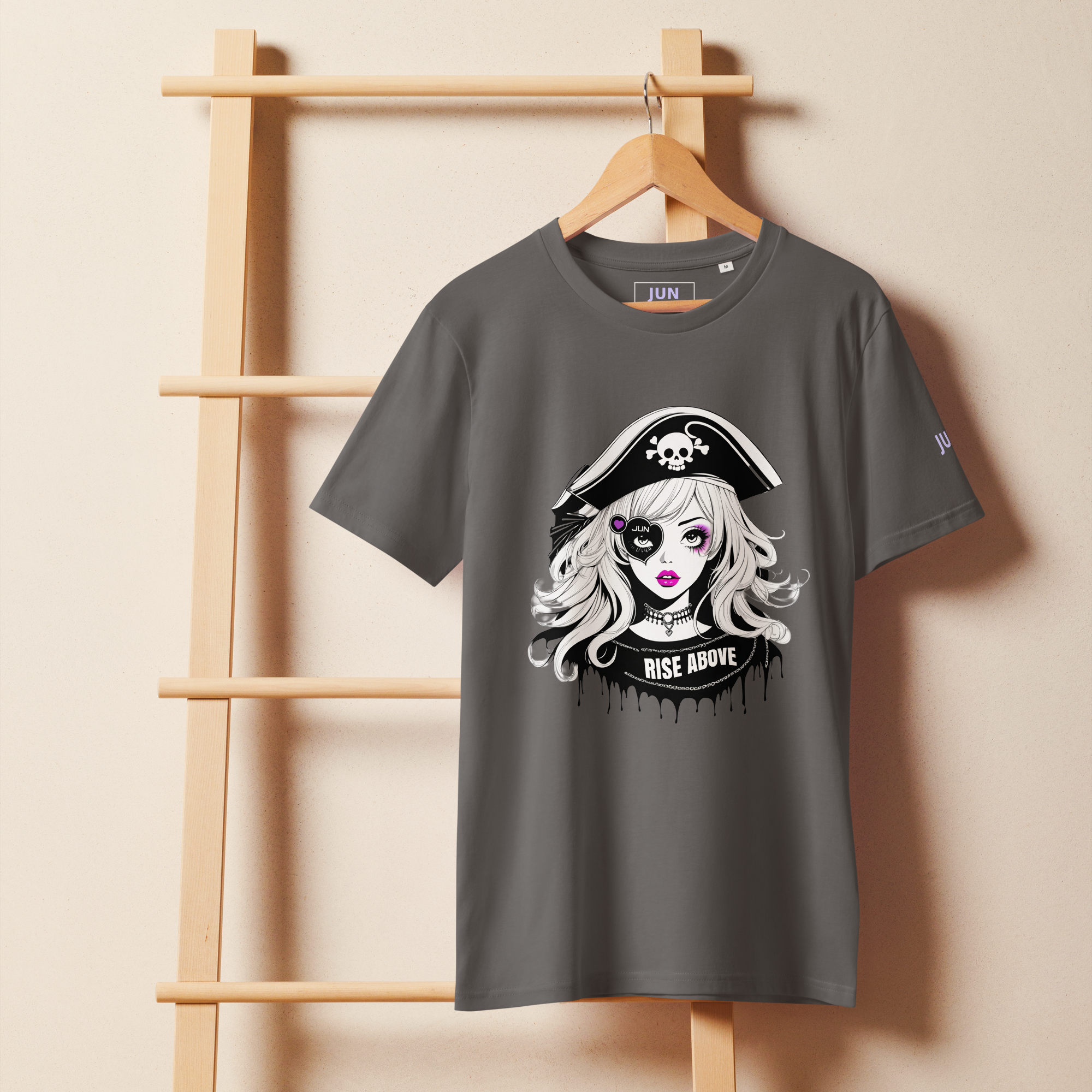 RISE ABOVE 04 Unisex organic mid-light t-shirt 3