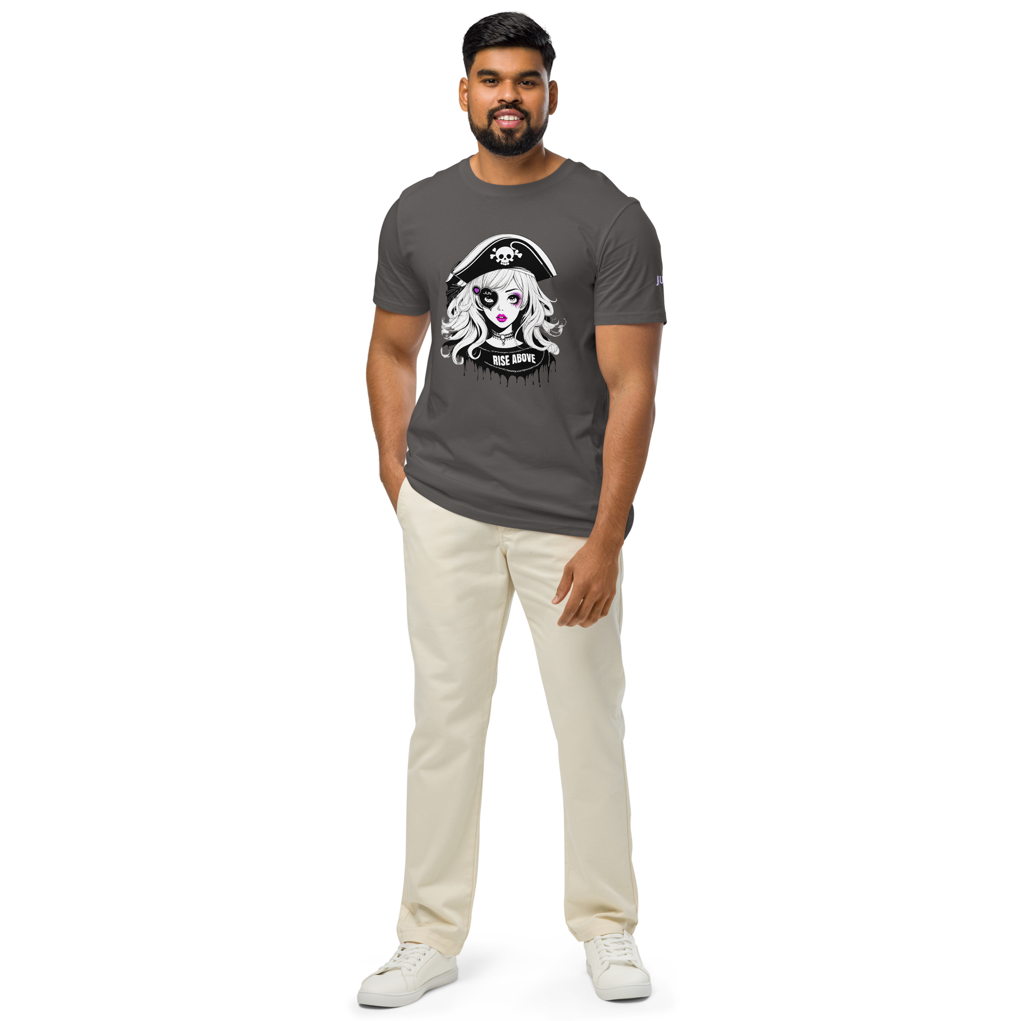 RISE ABOVE 04 Unisex organic mid-light t-shirt 3