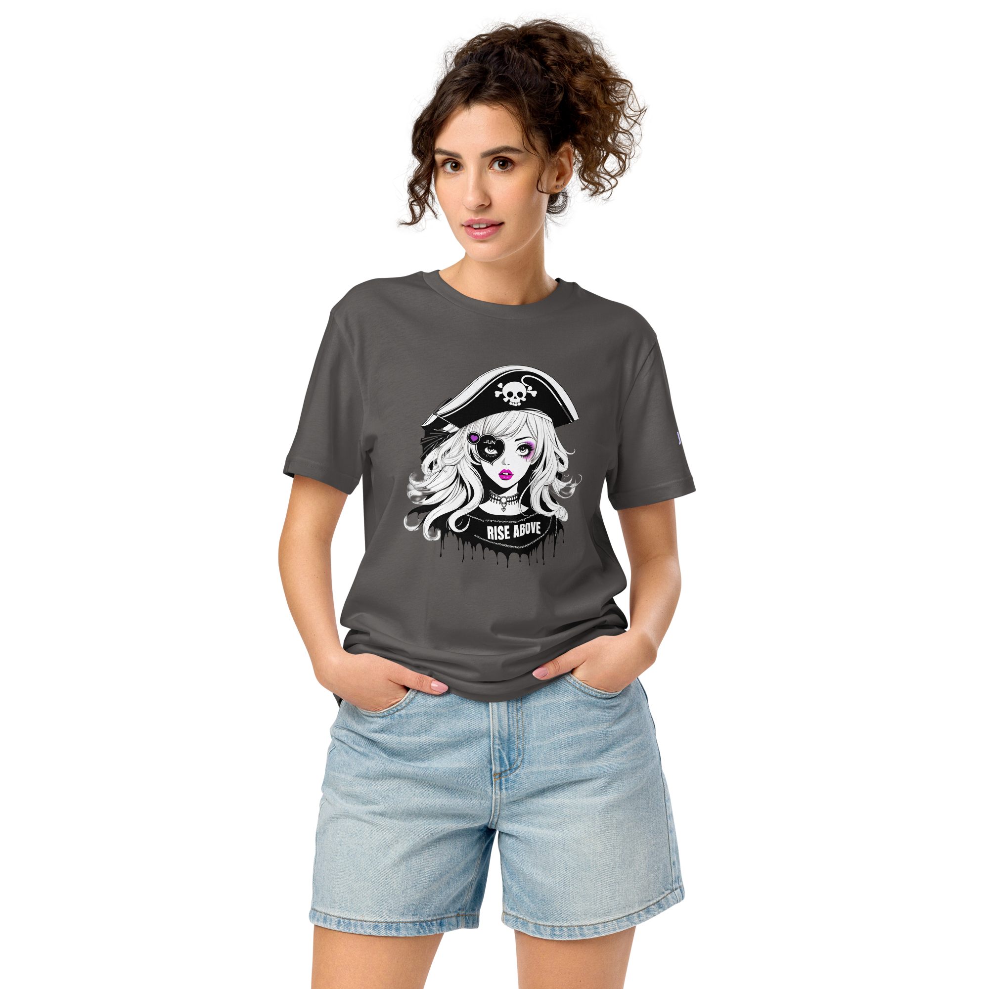 RISE ABOVE 04 Unisex organic mid-light t-shirt 3
