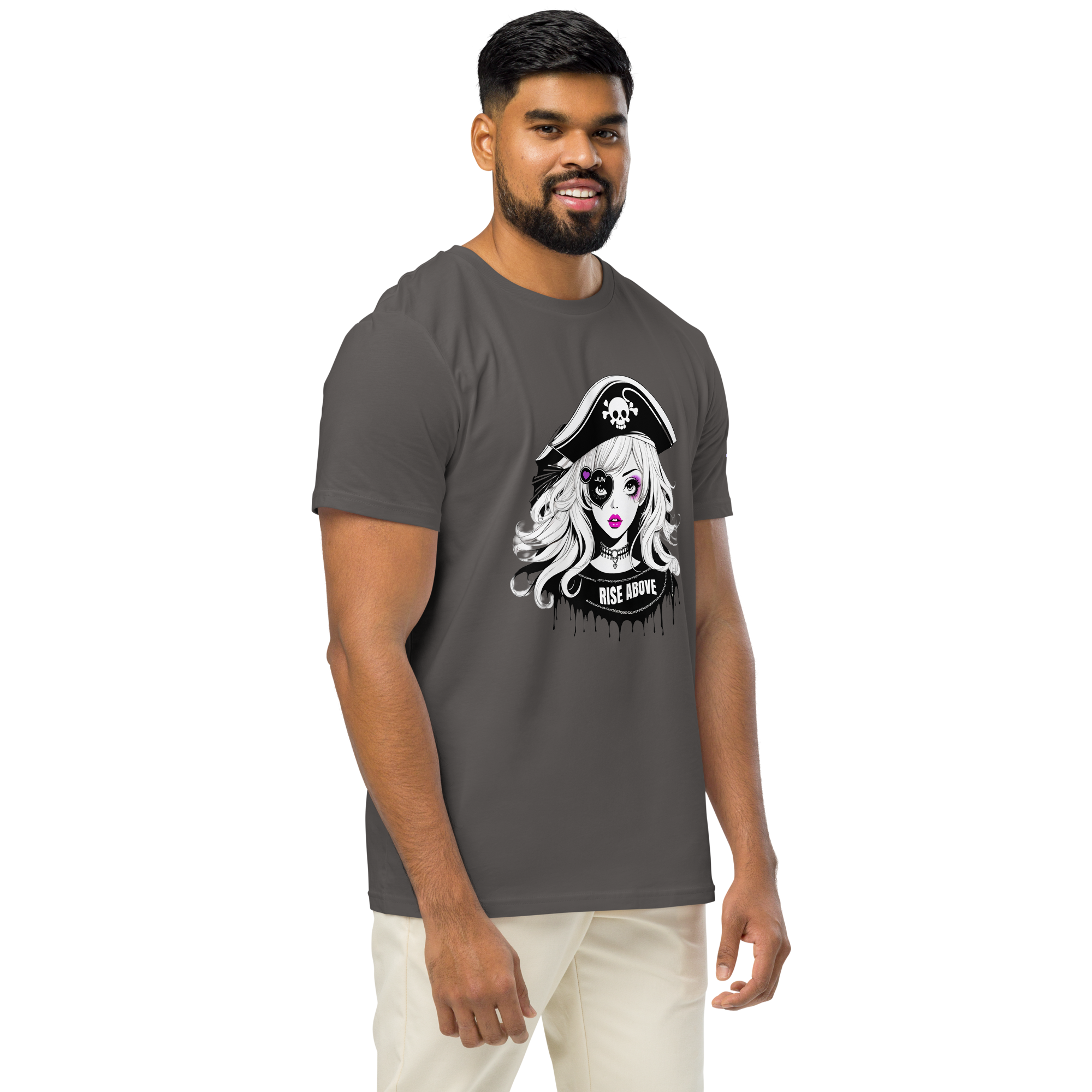 RISE ABOVE 04 Unisex organic mid-light t-shirt 3