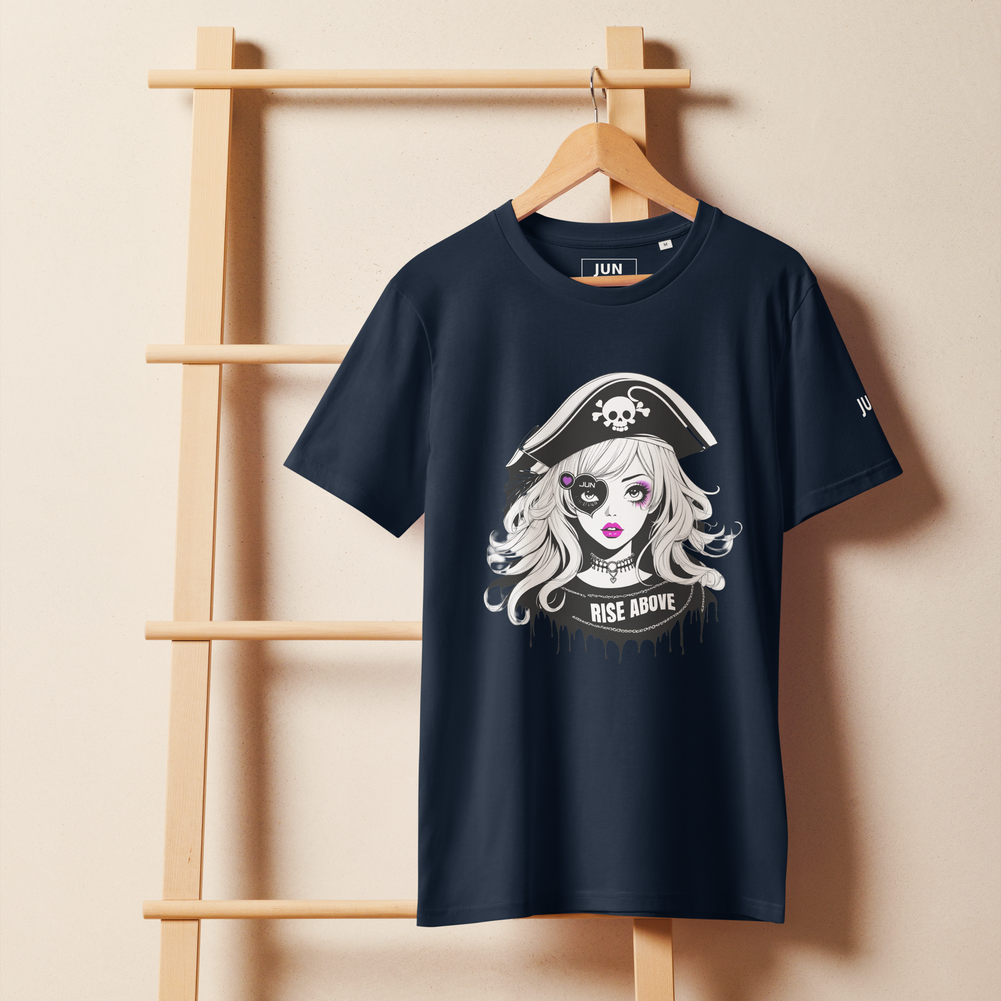 RISE ABOVE 04 Unisex organic mid-light t-shirt 1
