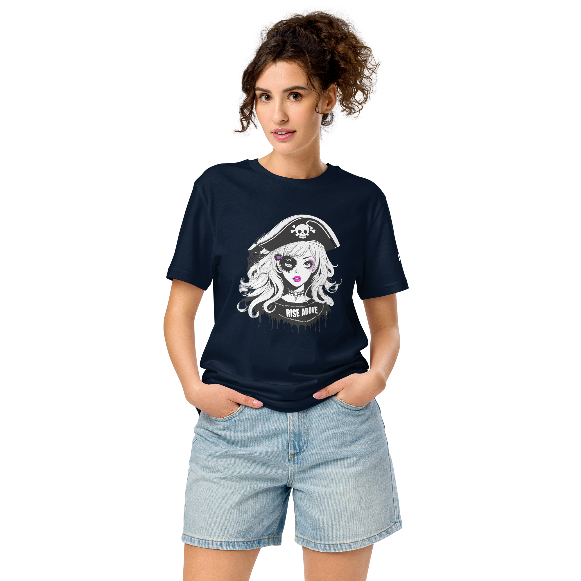 RISE ABOVE 04 Unisex organic mid-light t-shirt 1