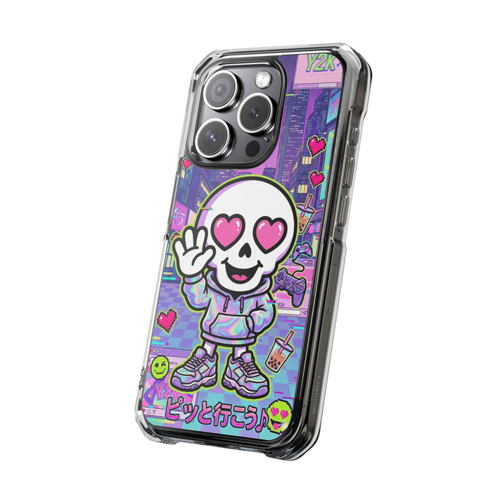 HEARTON 02 – Y2K Vaporwave City クリアマグネットスマホケース（MagSafe対応）