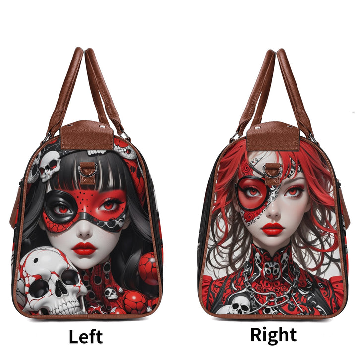 JUN 05 Foldable Leather Duffle Bag