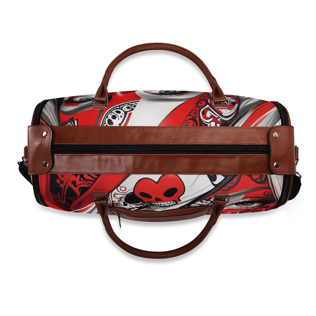 JUN 05 Foldable Leather Duffle Bag