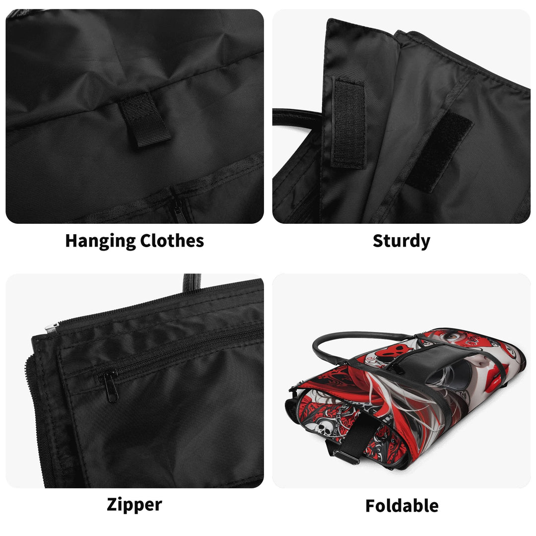 JUN 05 Foldable Leather Duffle Bag