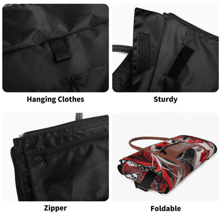 JUN 05 Foldable Leather Duffle Bag