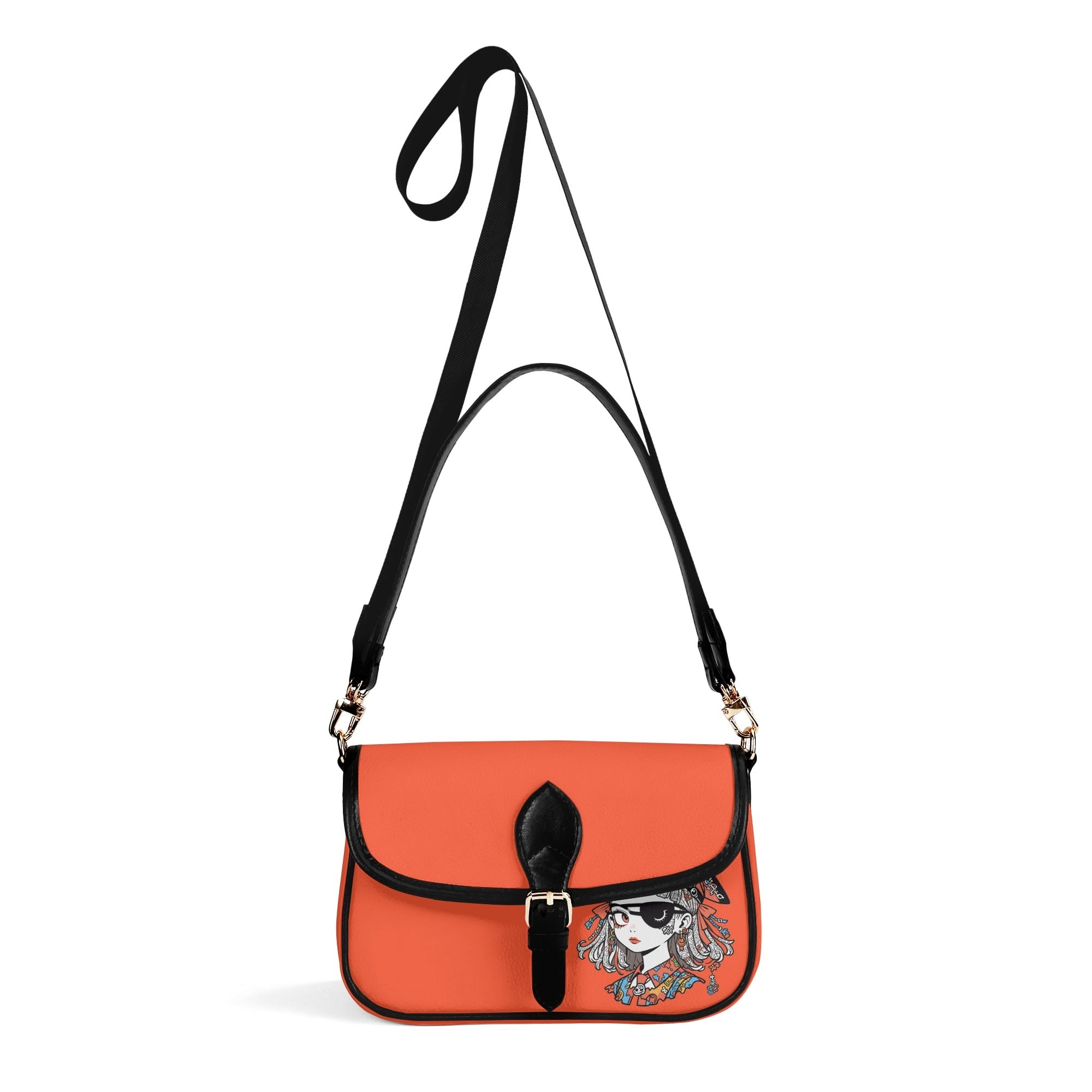 JUN 07 PU Chain Crossbody Bag Vivid Orange