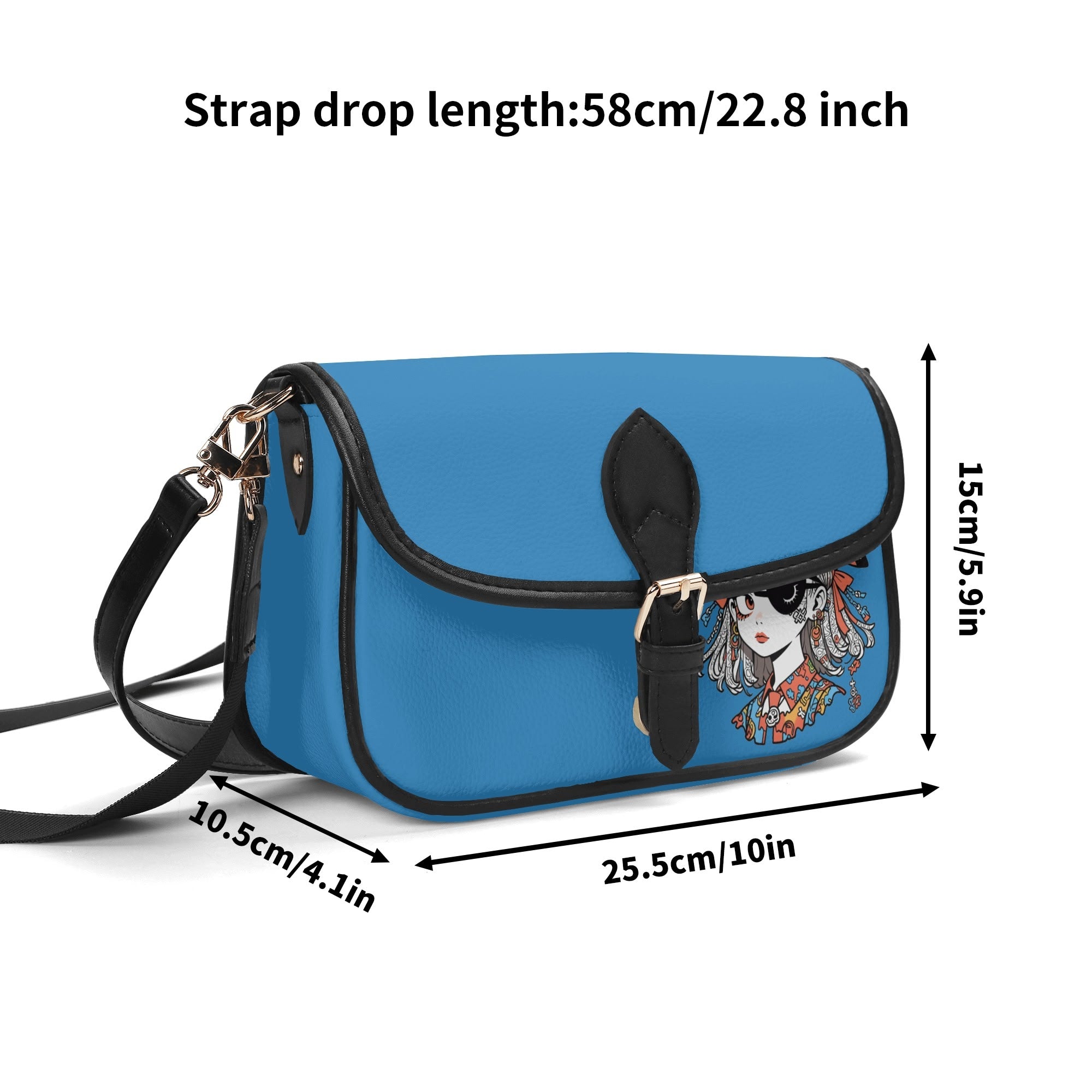 JUN 07 PU Chain Crossbody Bag Sky Blue