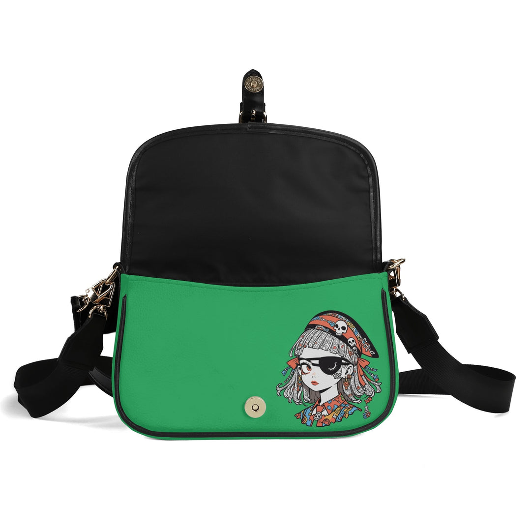 JUN 07 PU Chain Crossbody Bag Emerald Green