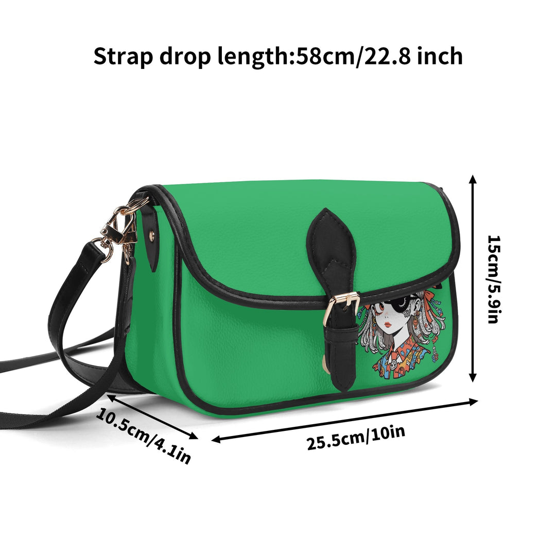 JUN 07 PU Chain Crossbody Bag Emerald Green