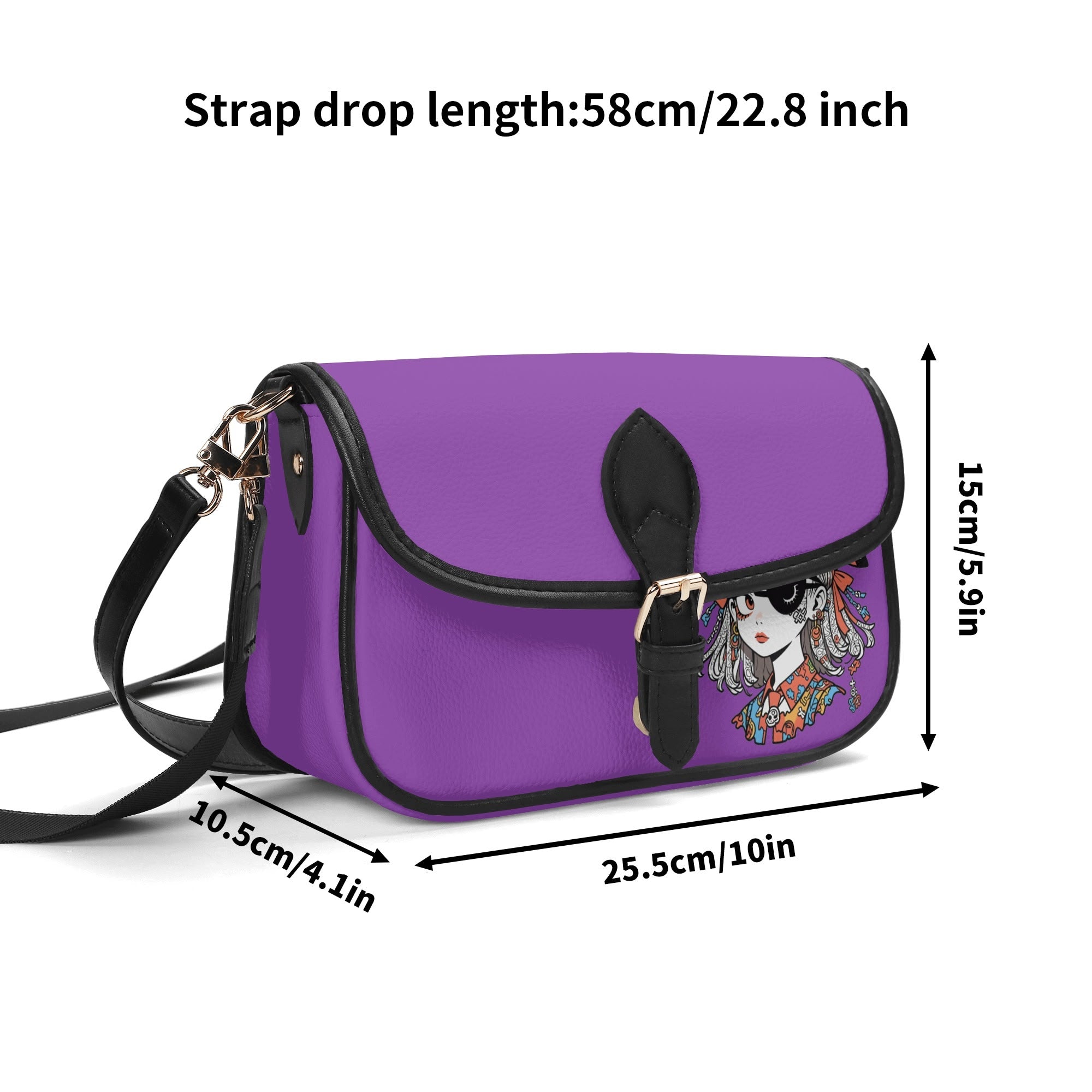 JUN 07 PU Chain Crossbody Bag Purple