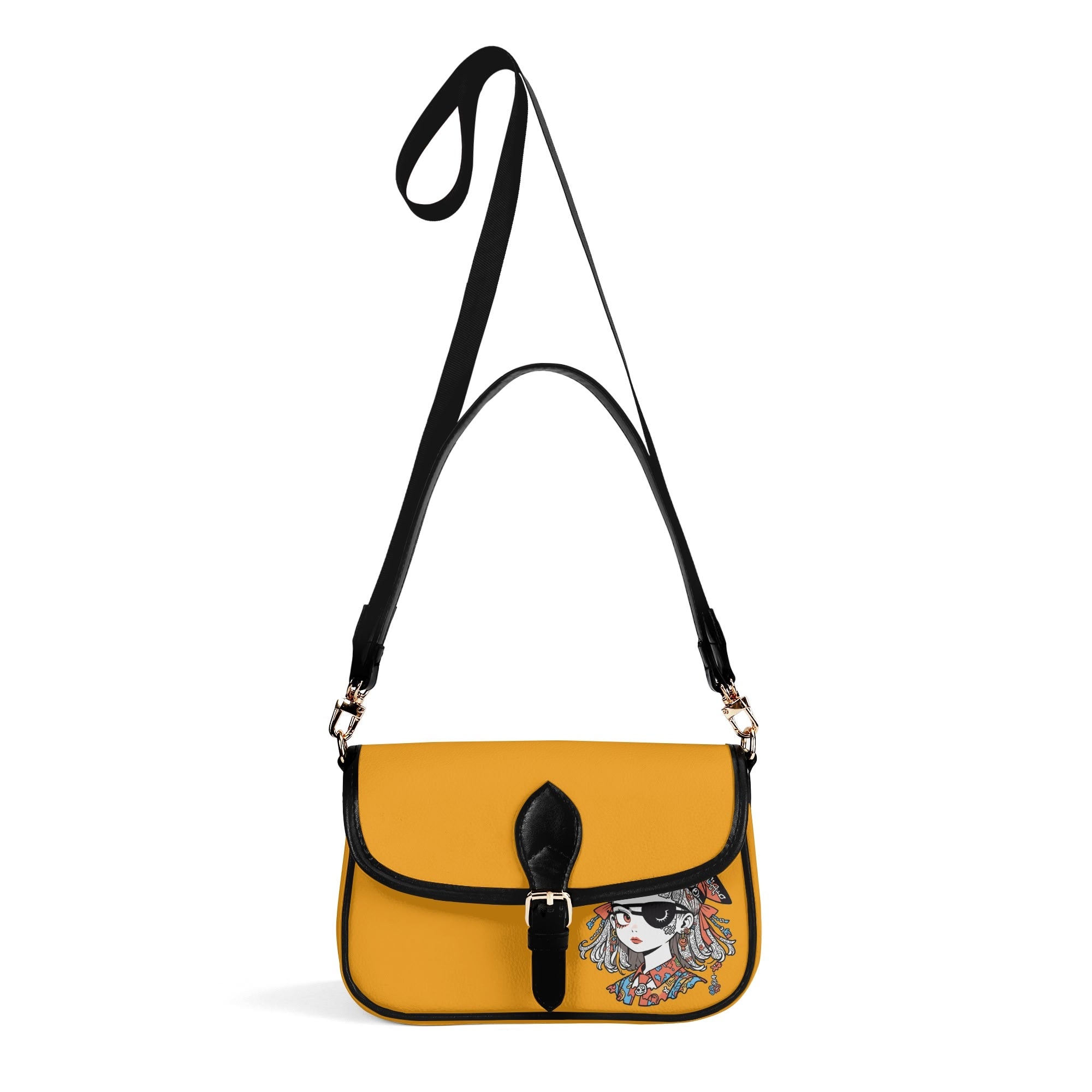 JUN 07 PU Chain Crossbody Bag Golden Orange