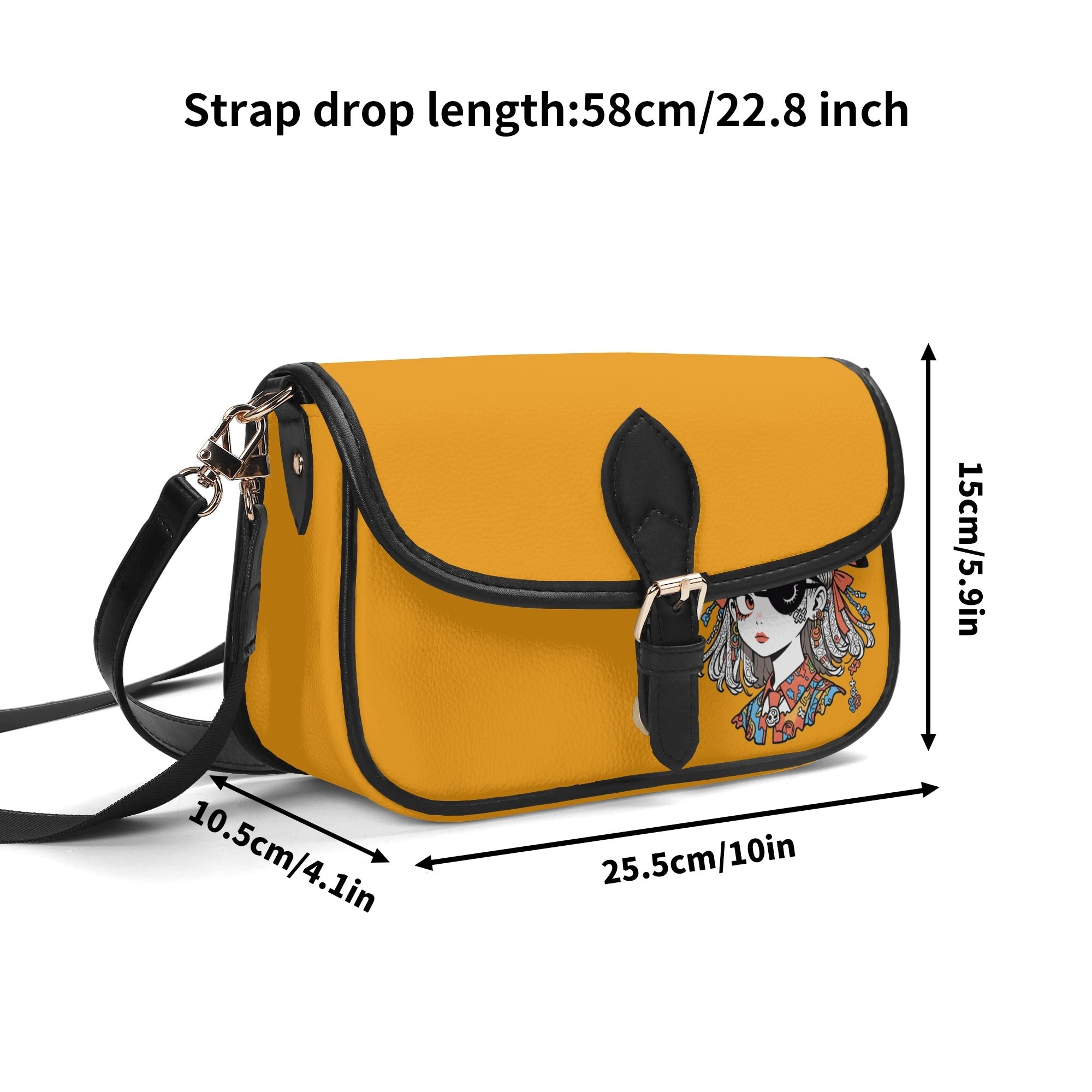 JUN 07 PU Chain Crossbody Bag Golden Orange