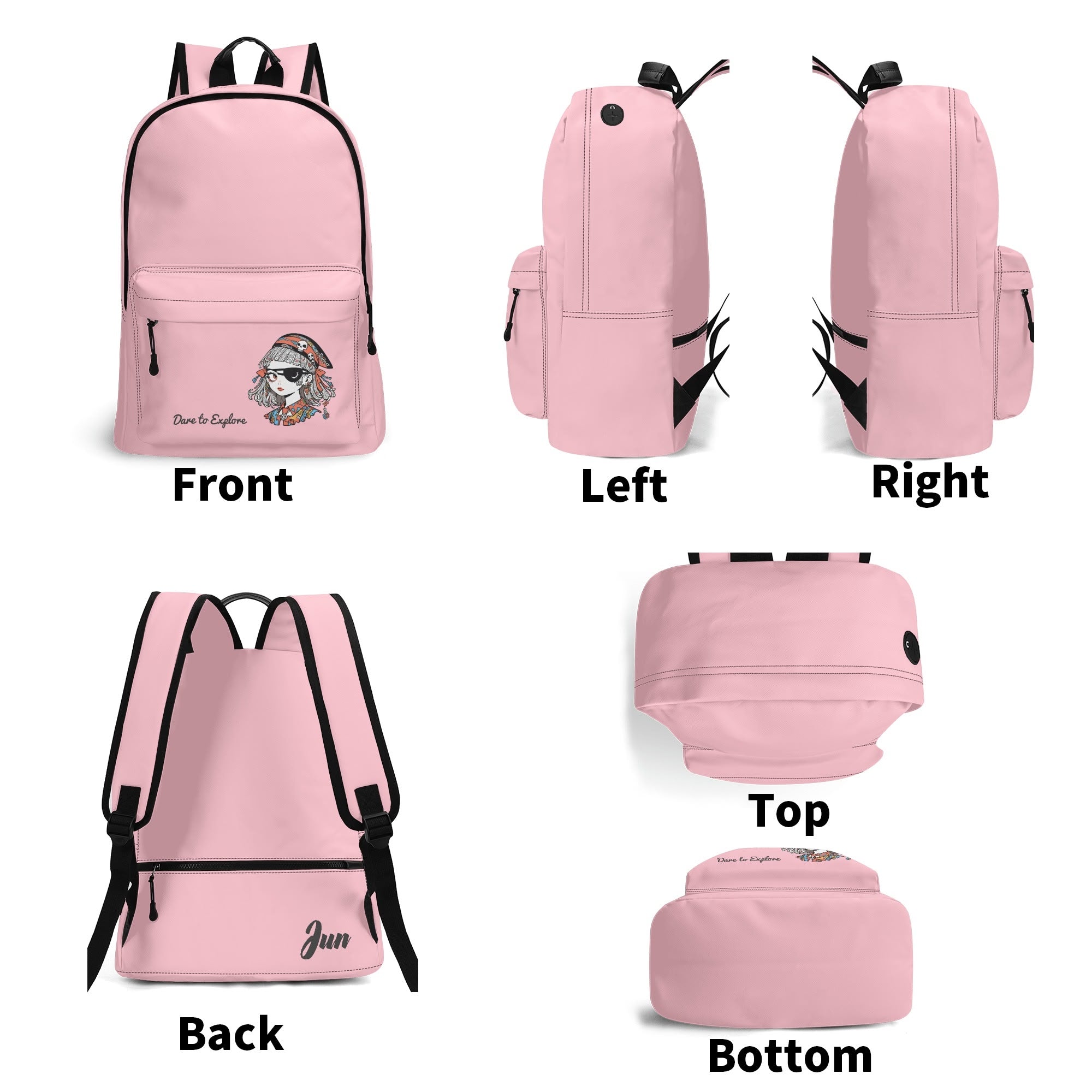 JUN 04 17 Inch Twill (PU) Leather School Backpack