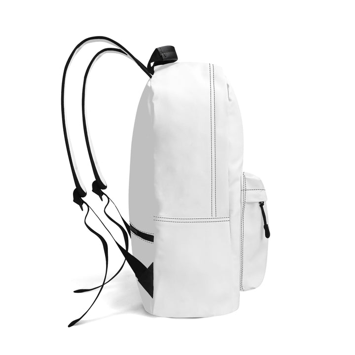 RISE ABOVE 01 17 Inch Twill (PU) Leather School Backpack White