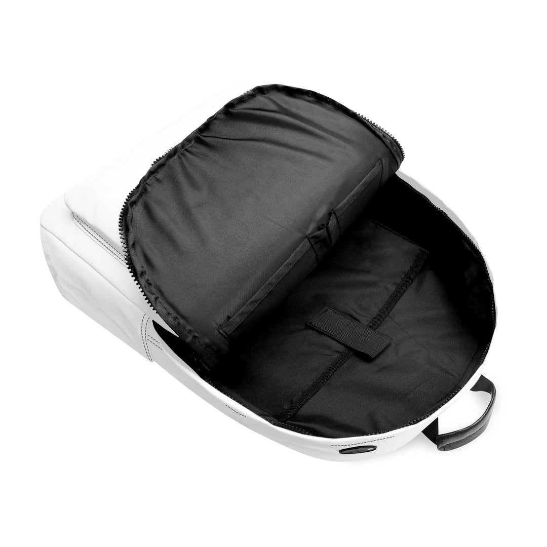 RISE ABOVE 01 17 Inch Twill (PU) Leather School Backpack White