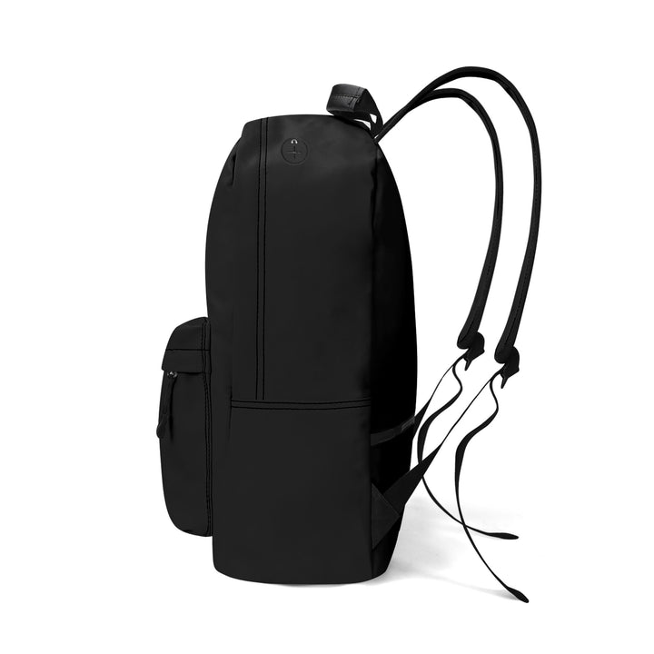 RISE ABOVE 01 17 Inch Twill (PU) Leather School Backpack Balck