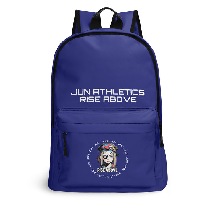 RISE ABOVE 01 17 Inch Twill (PU) Leather School Backpack Navy